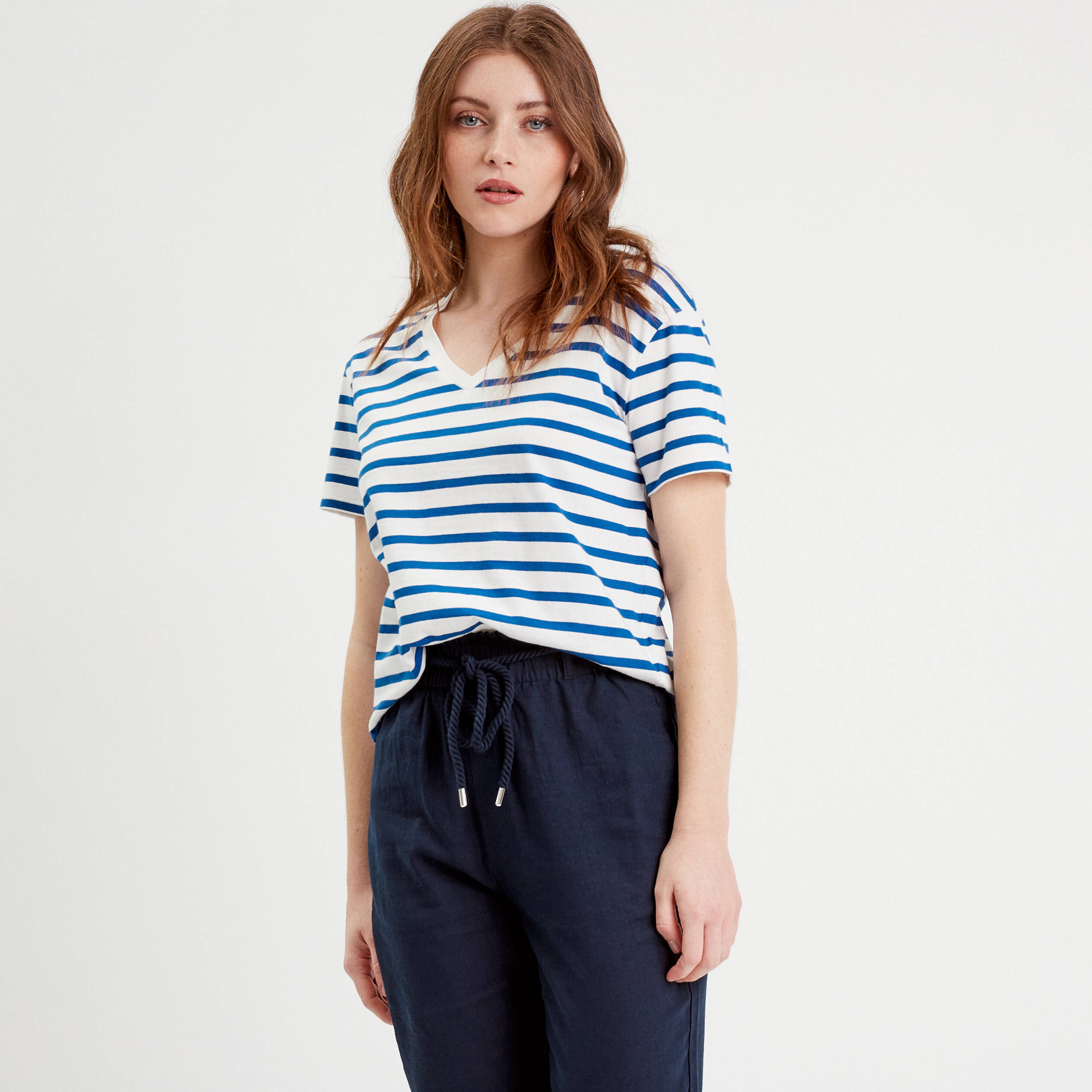 T-shirt manches courtes brodé ou imprimé - Blanc - Femme - 29.99