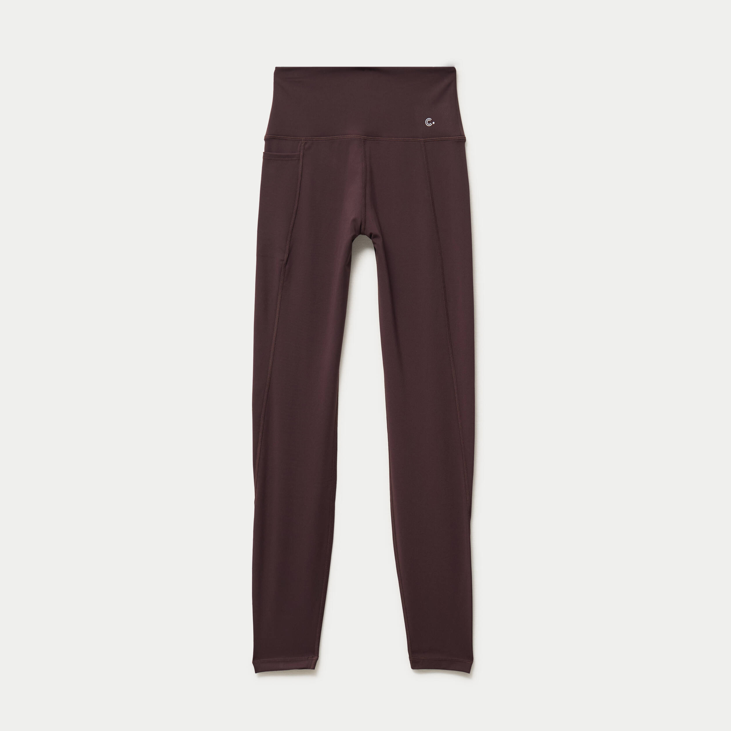 Legging taille haute activewear marron fonc&eacute; femme