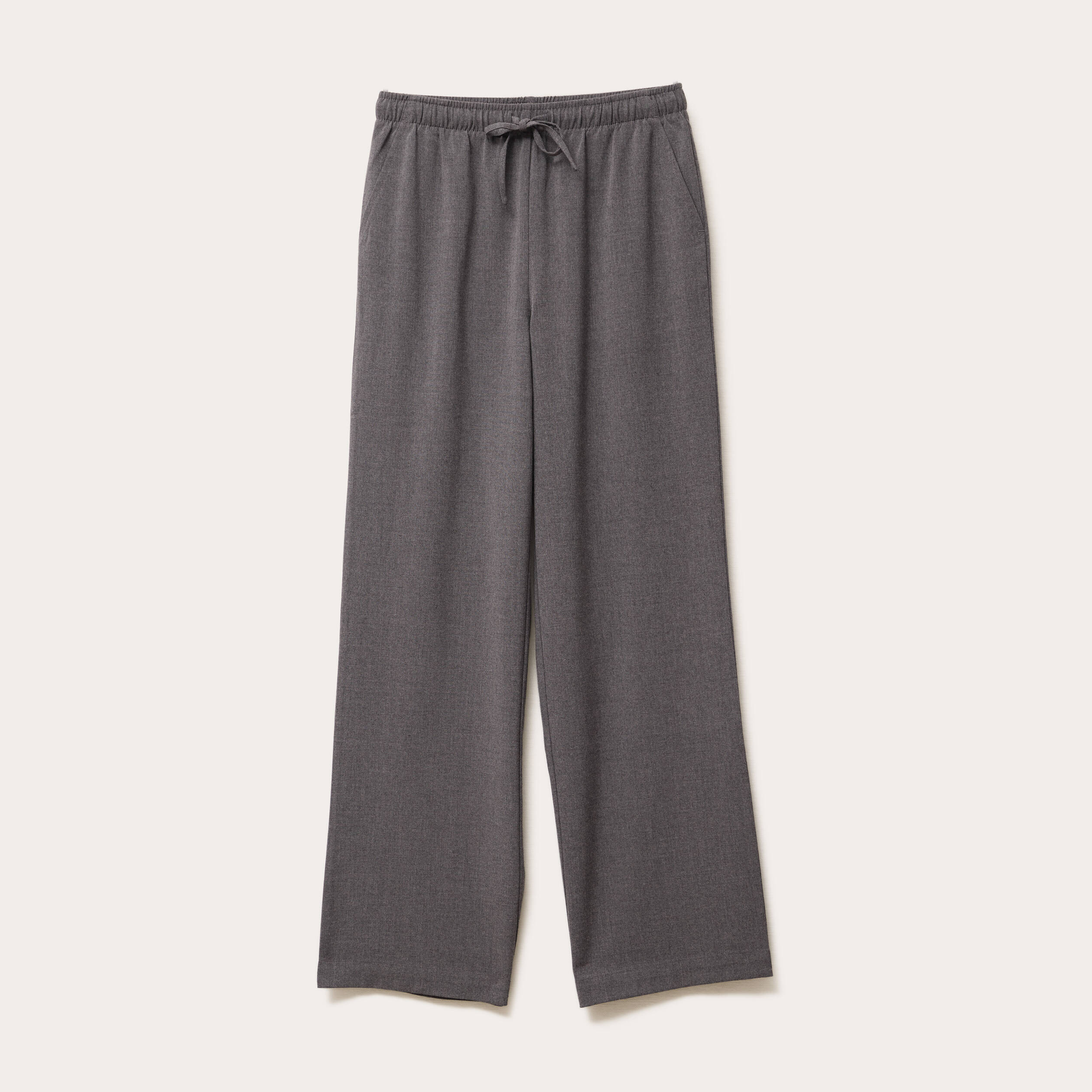 Pantalon large gris fonc&eacute; femme
