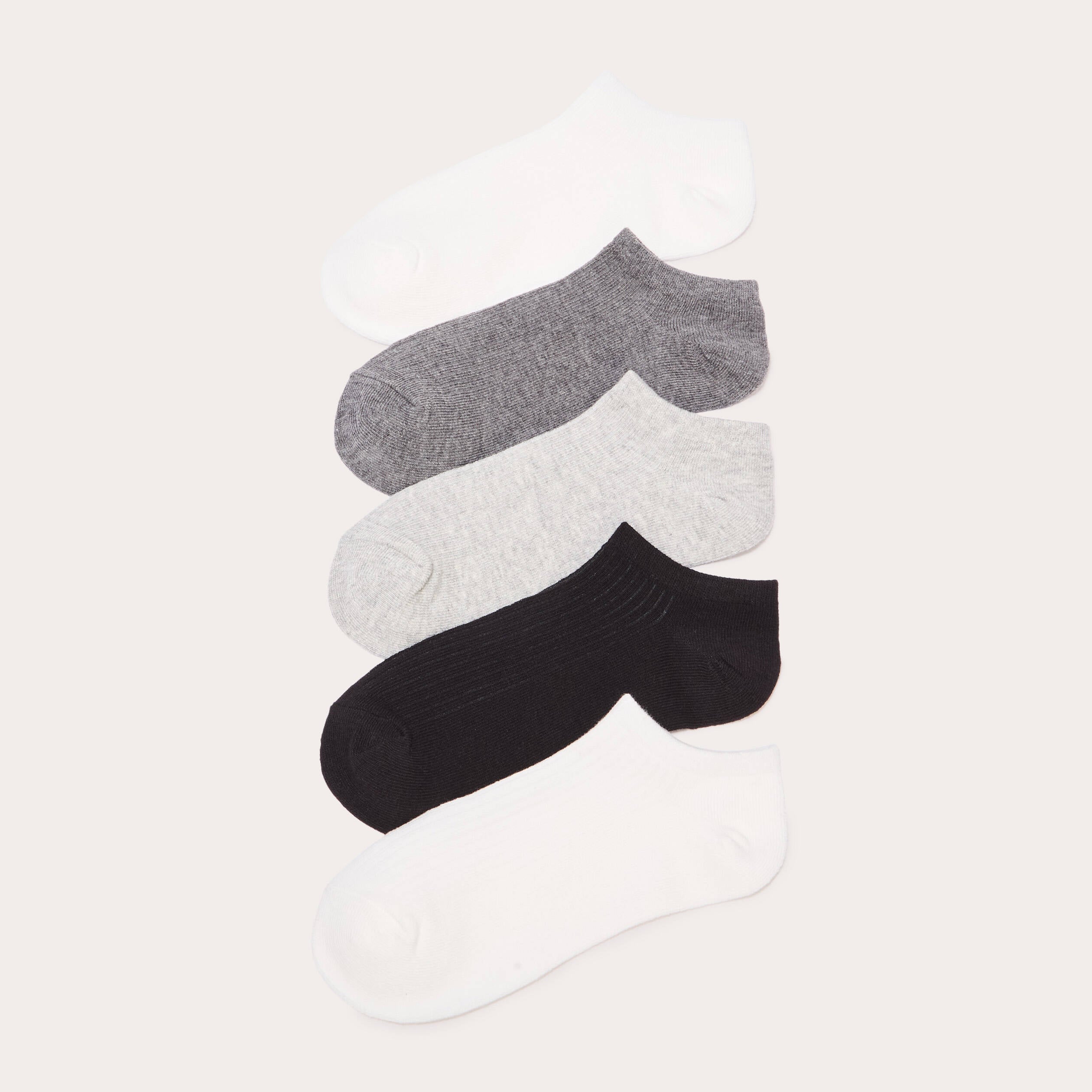 Lot de 5 paires de chaussettes ecru femme