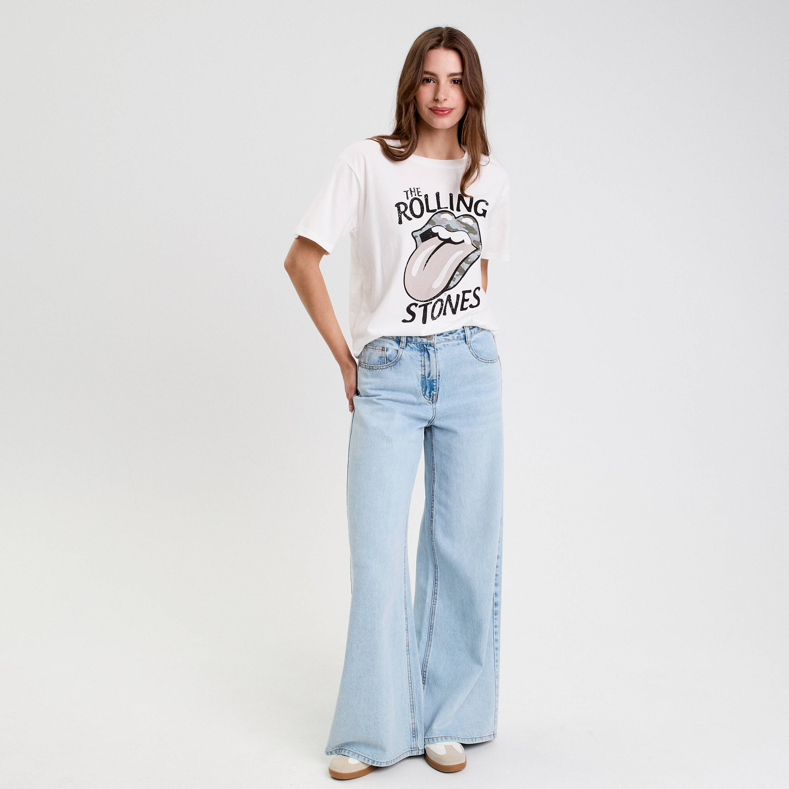 t shirt en coton manches courtes ecru femme T-shirt en coton manches courtes ecru femme