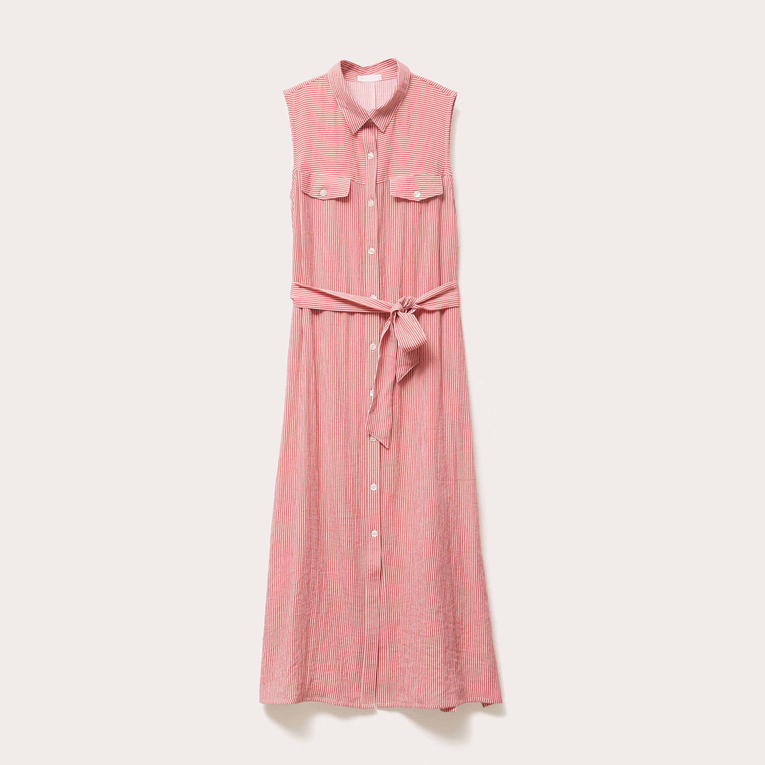 robe longue evasee boutonnee rose corail femme Robe longue évasée boutonnée rose corail femme