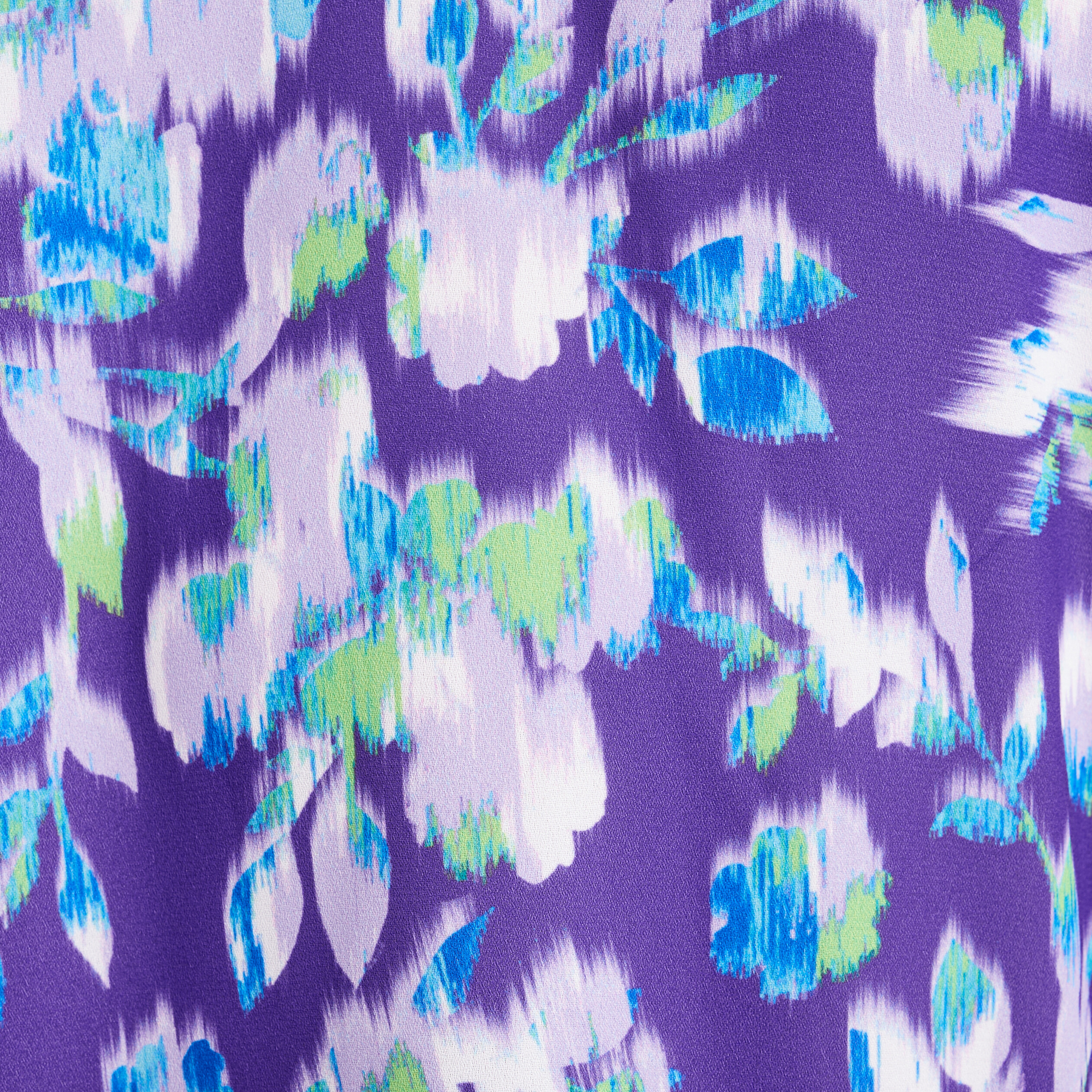 Blouse BODEN En Soie Mélangée - Imprimé Violet/rose - Taille 10 - Occasion Très Bon état