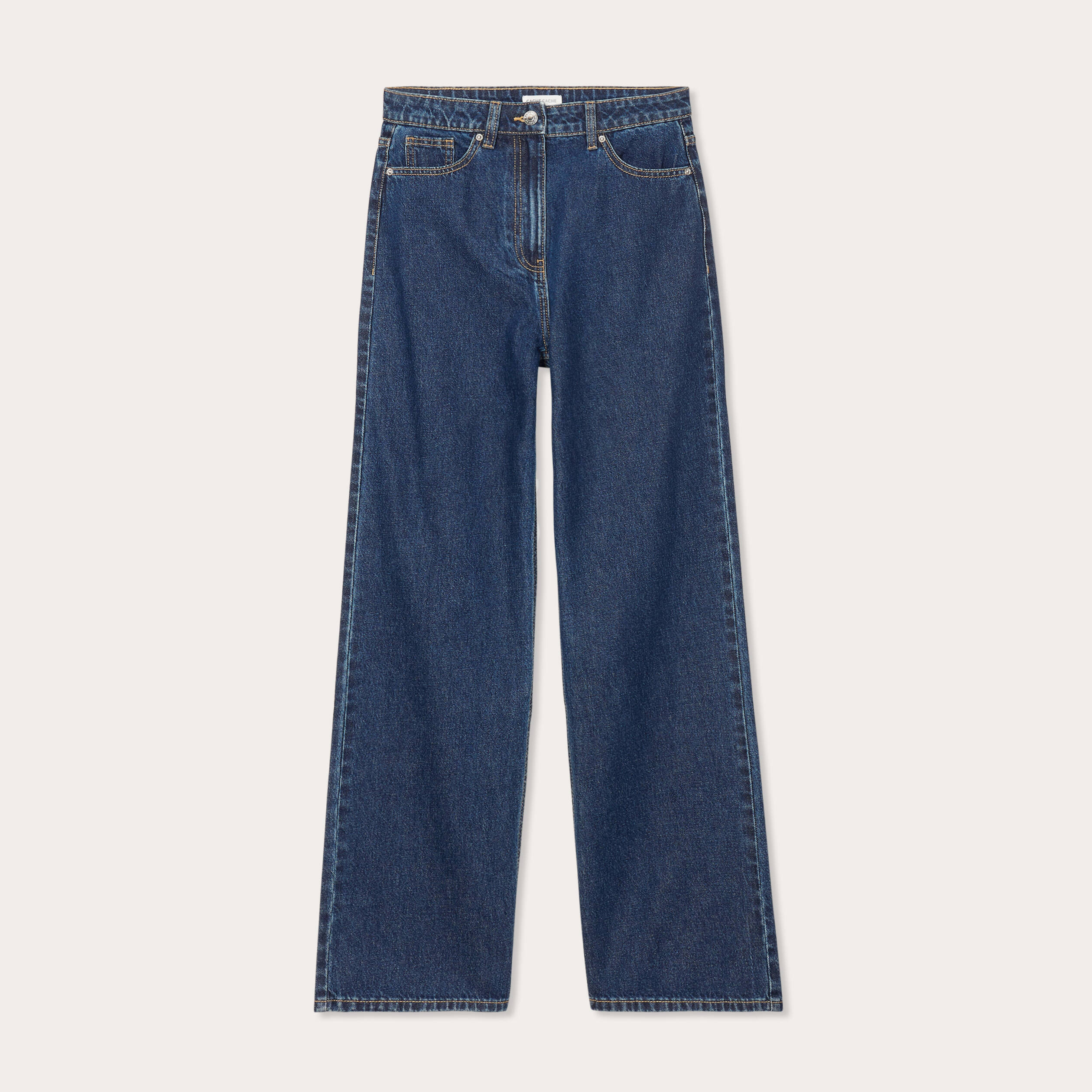 jeans wide leg taille haute denim brut femme Jeans wide leg taille haute denim brut femme