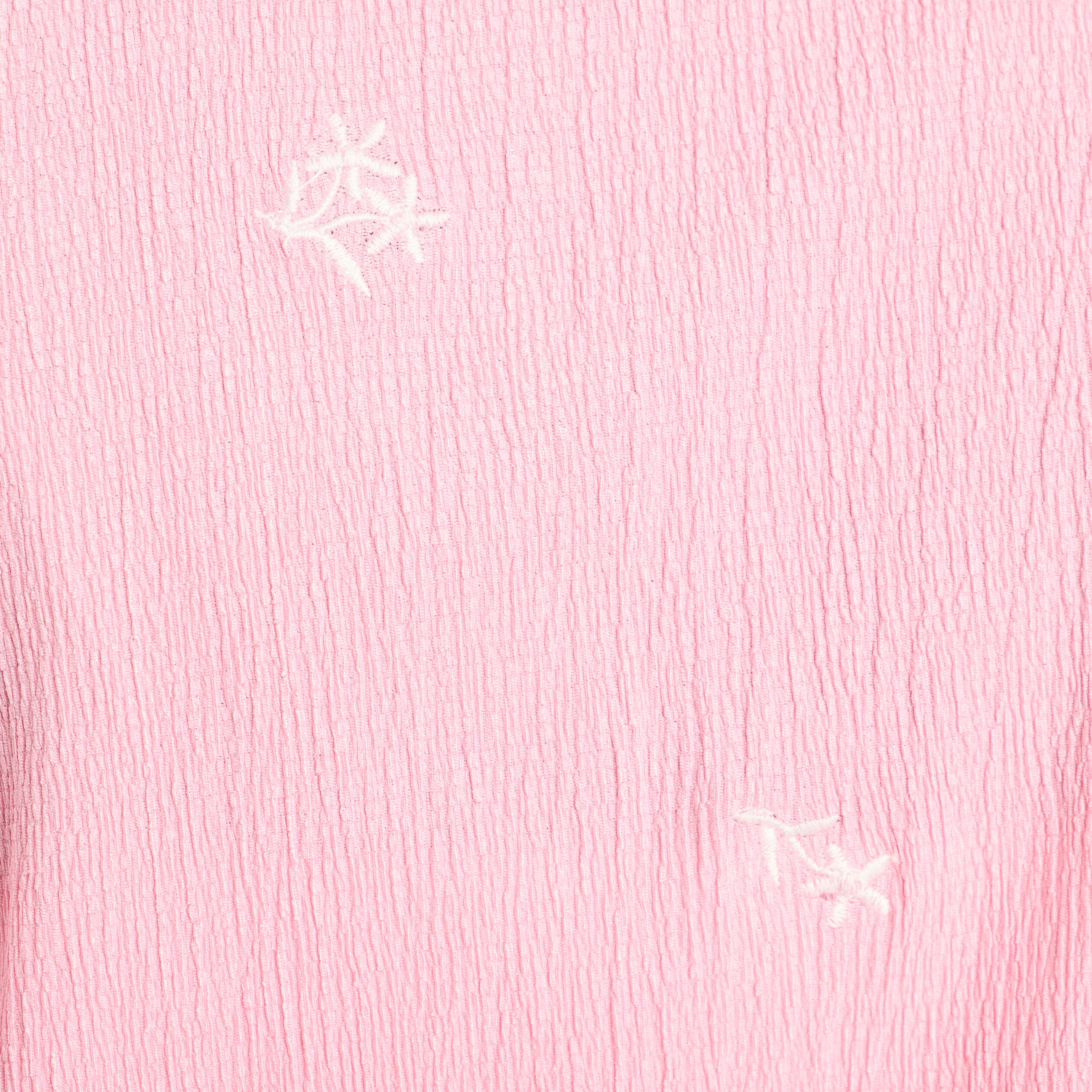 Blouse nou&eacute;e brod&eacute;e rose poudr&eacute;e femme