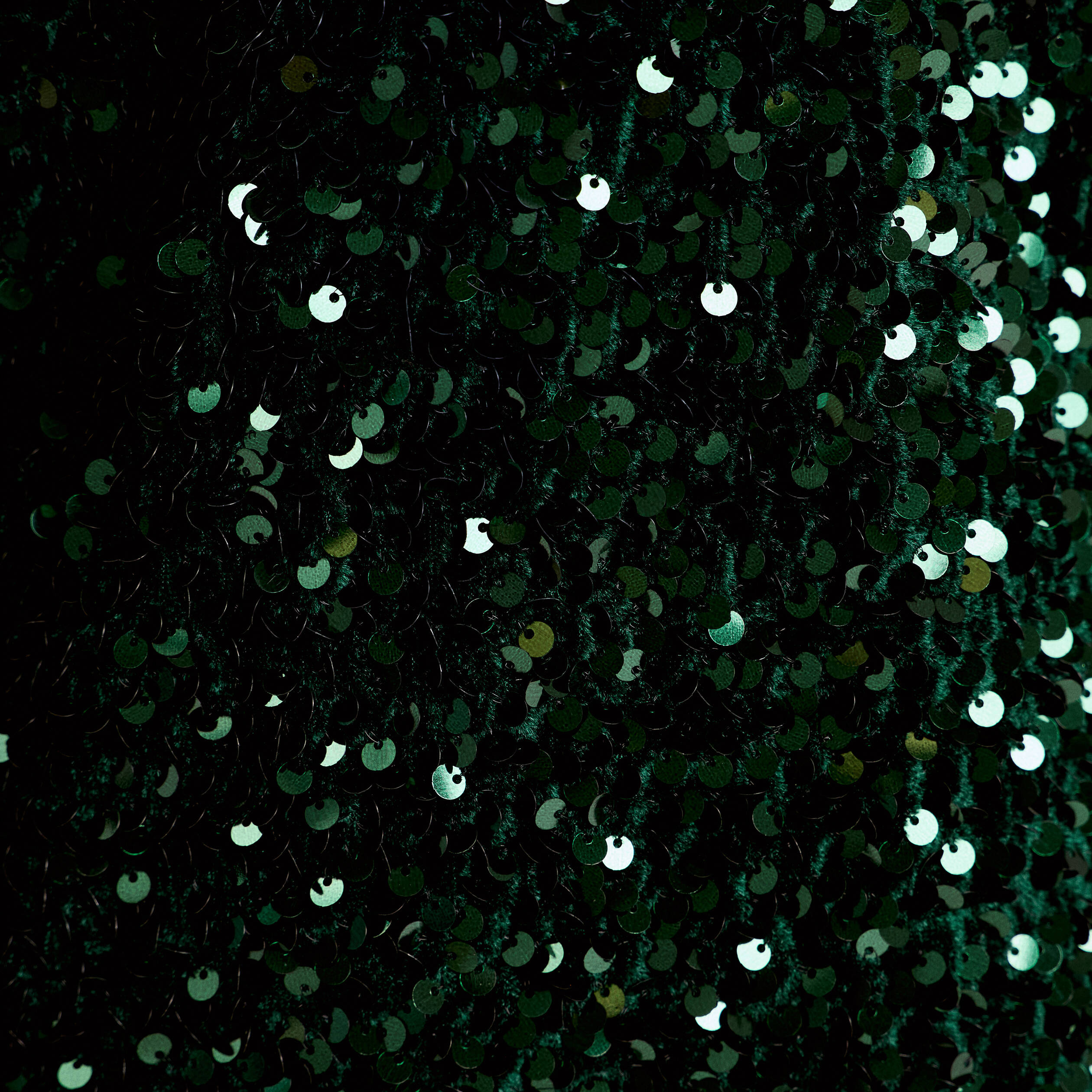 Blouse &agrave; sequins dos nou&eacute; vert fonc&eacute; femme