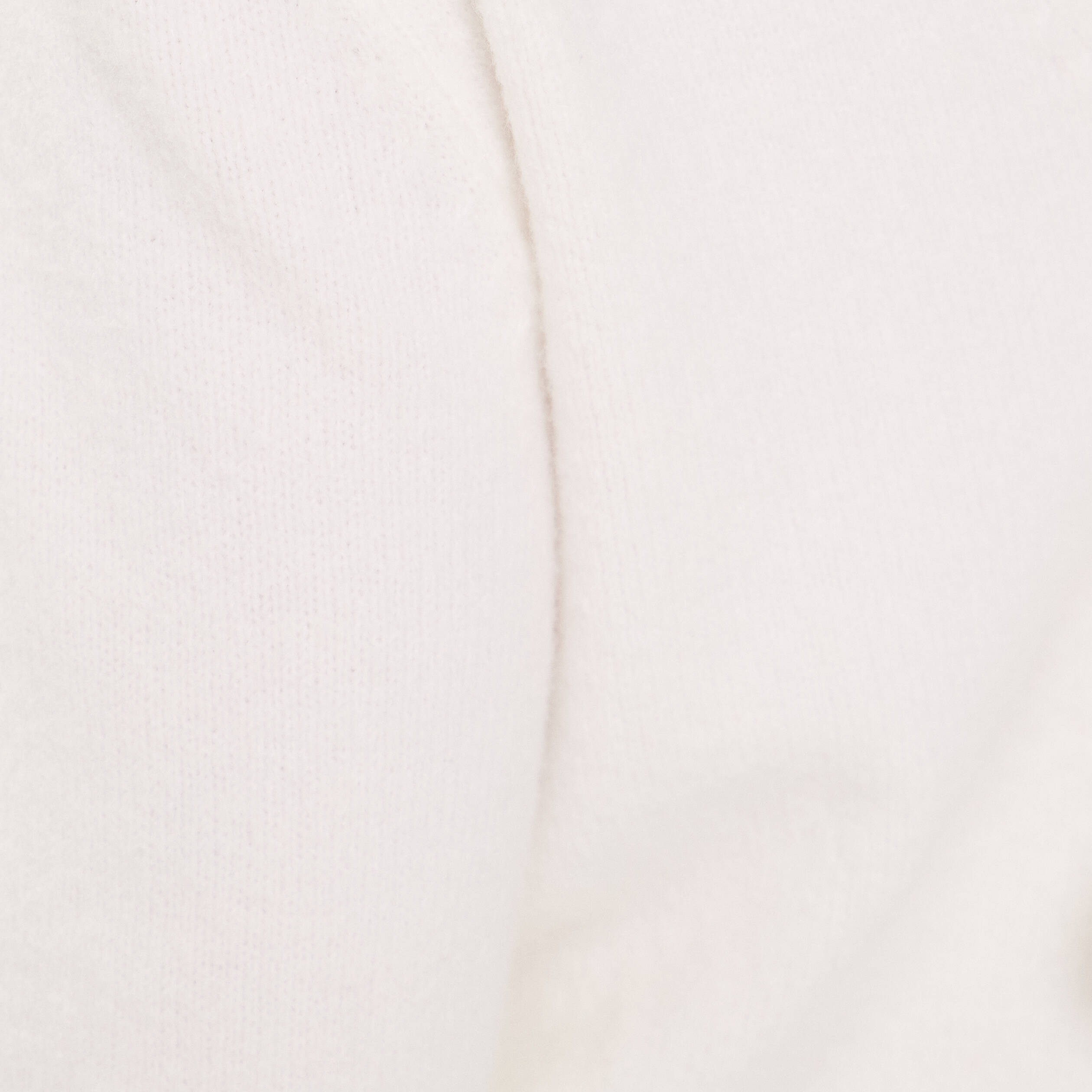 Pull d&eacute;collet&eacute; dos avec fleurs en relief ecru femme