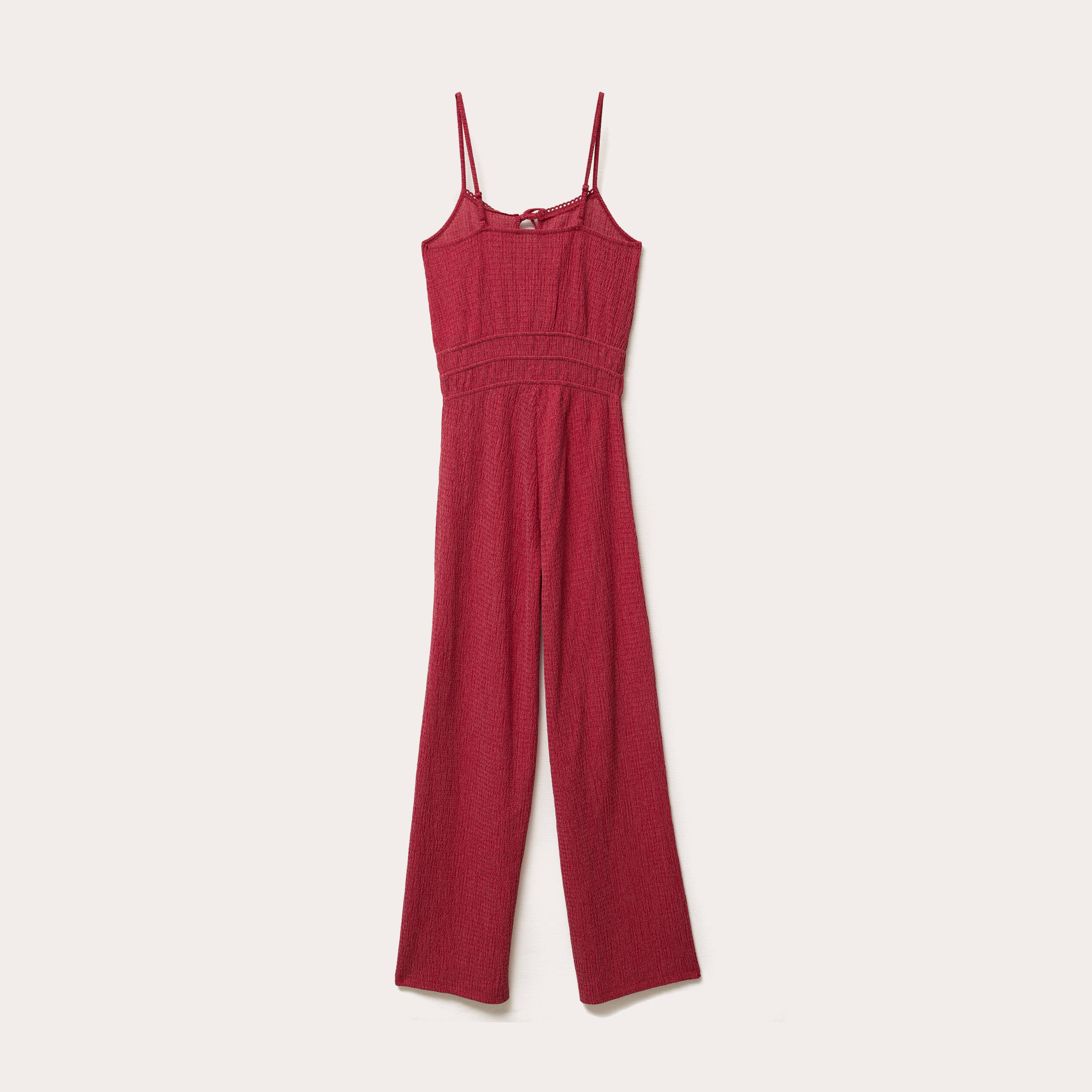 combinaison large stretch rouge fonce femme Combinaison large stretch rouge foncé femme
