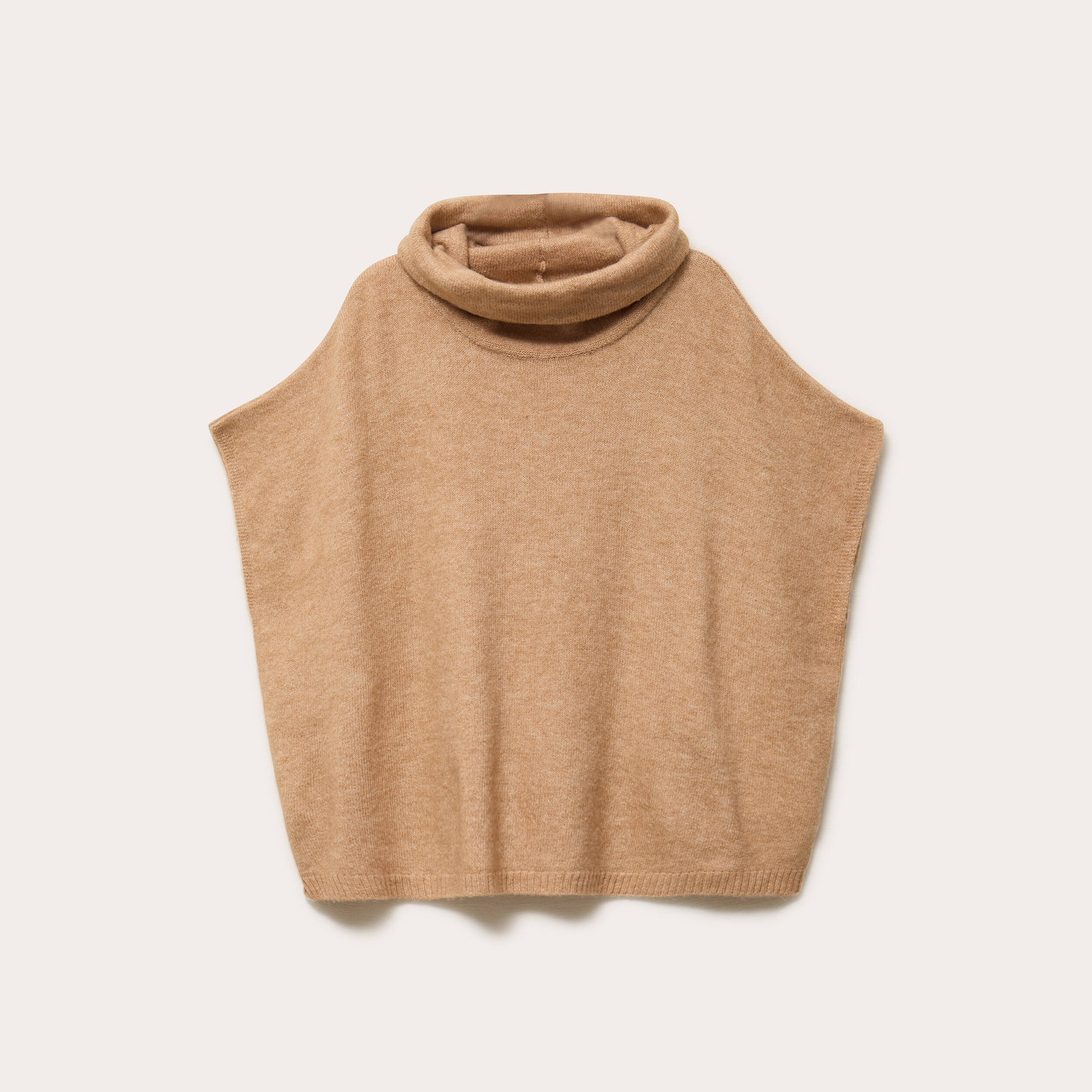 Roule Sans Pull Col RoulÃ© Femme Manches Courtes Haut Sans Manches