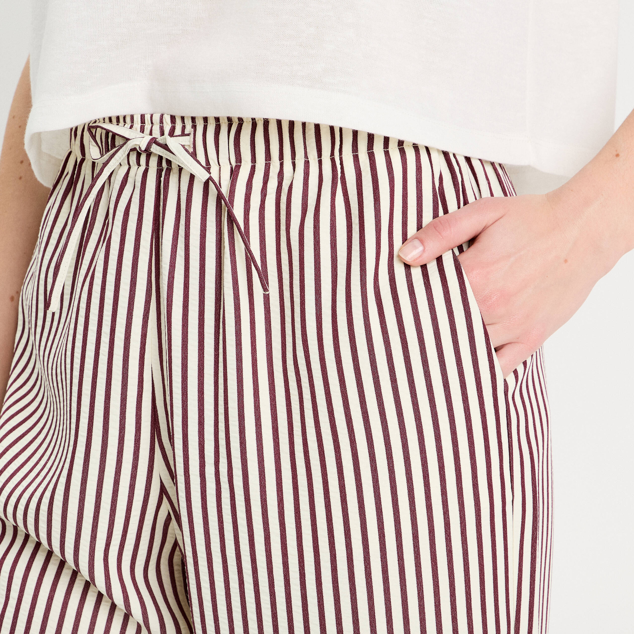 Pantalon large noir femme