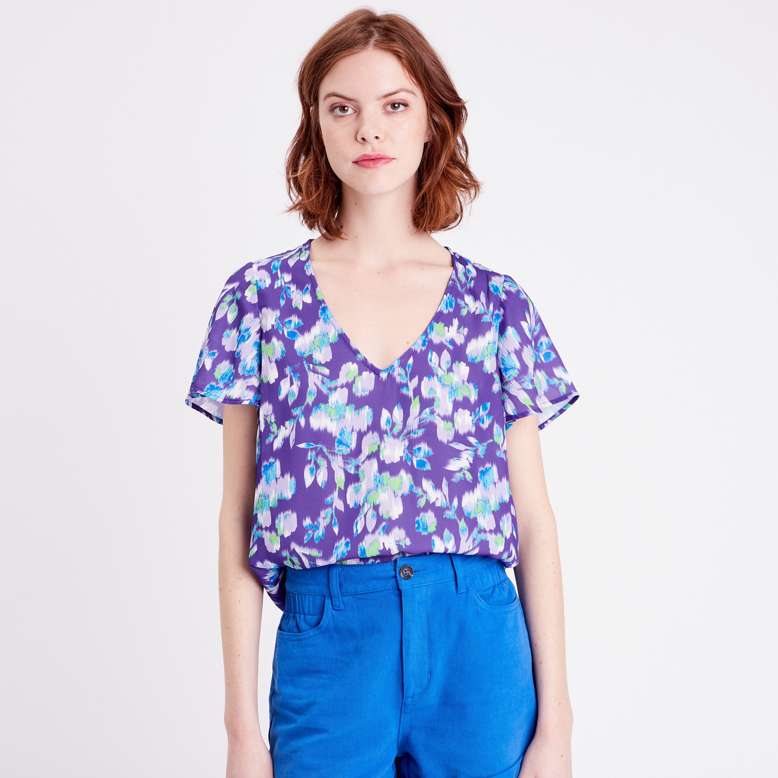 Blouse violette femme online