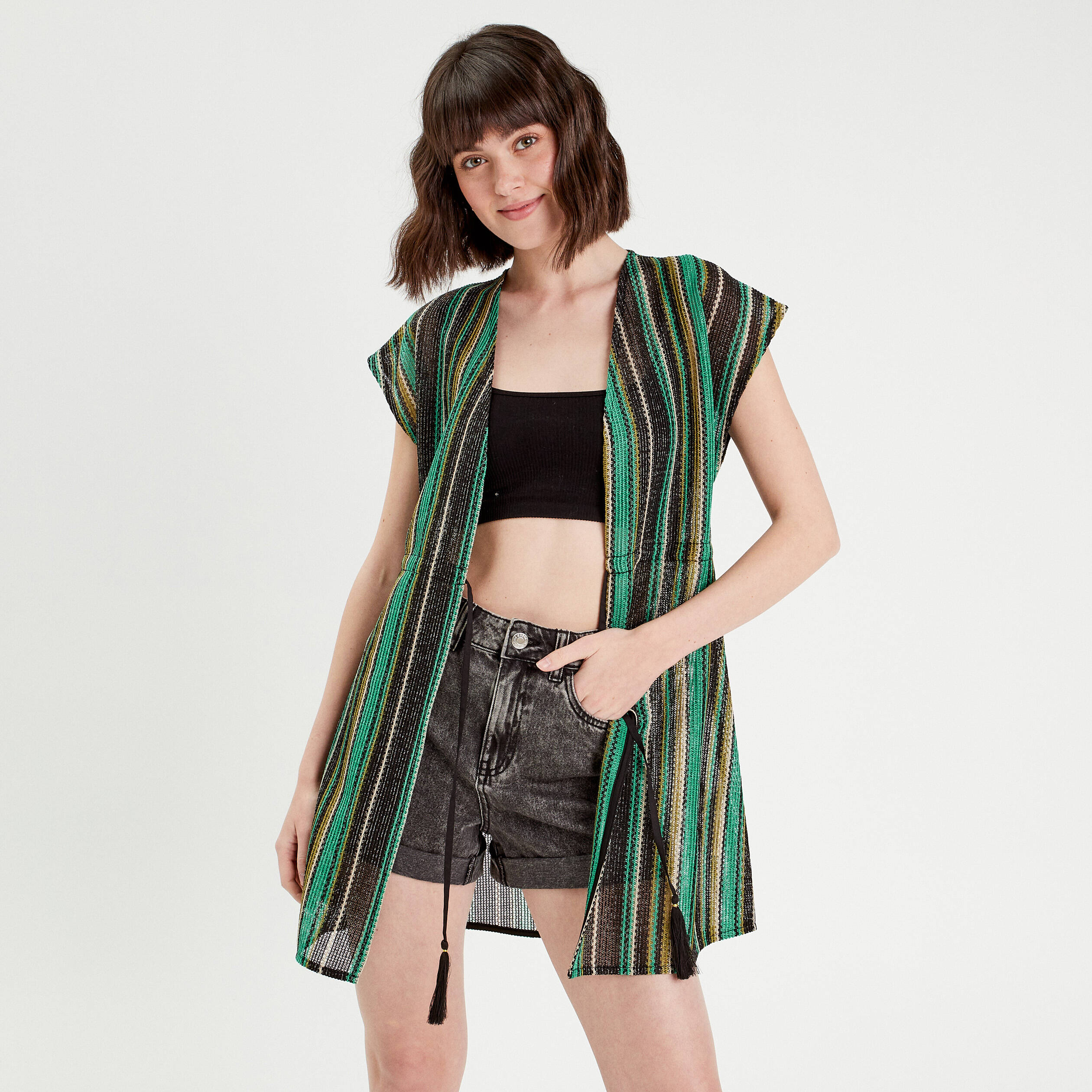 Robe de plage ajour&eacute;e blanc femme