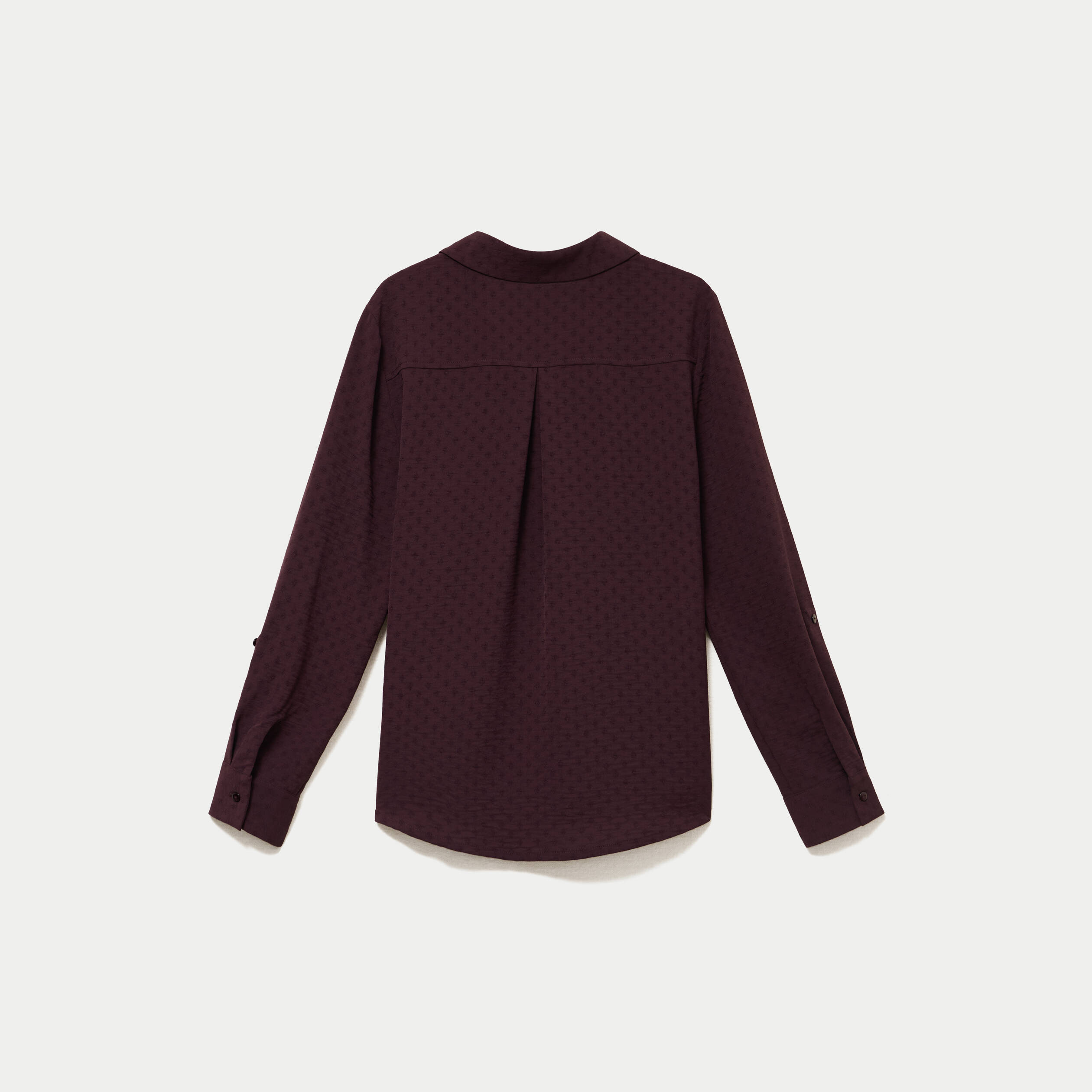 Blouse droite manches longues prune femme
