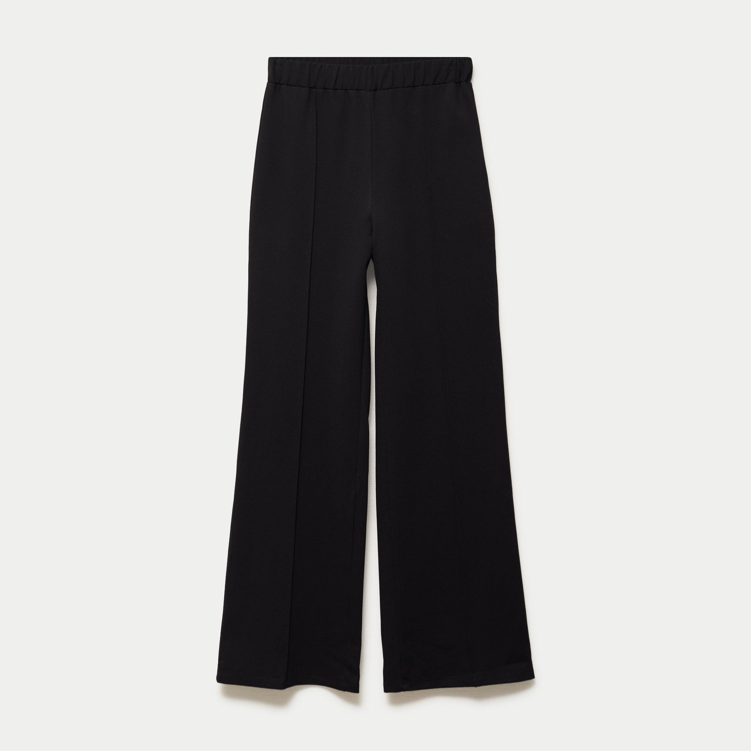 Pantalon large taille standard noir femme
