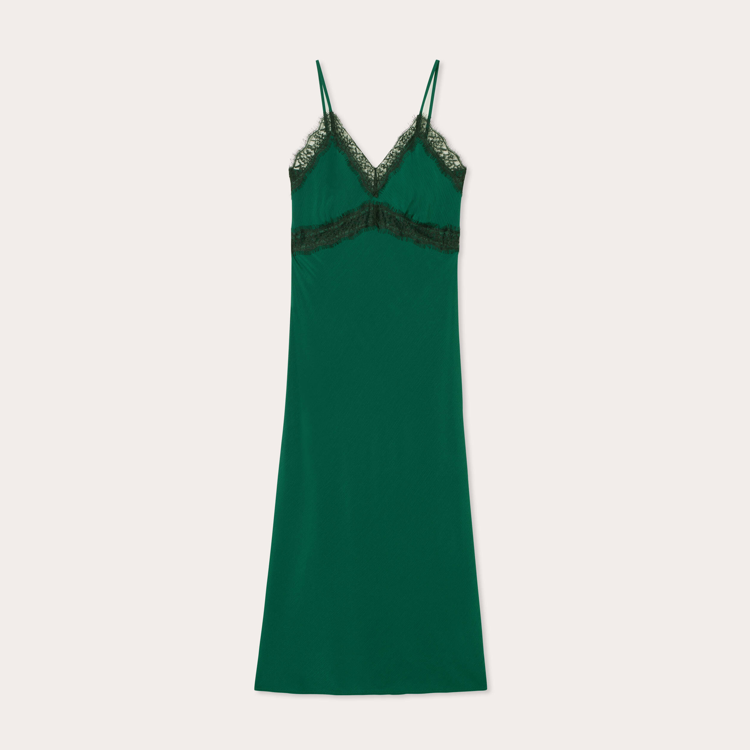 robe longue ajustee dentelle vert fonce femme Robe longue ajustée dentelle vert foncé femme