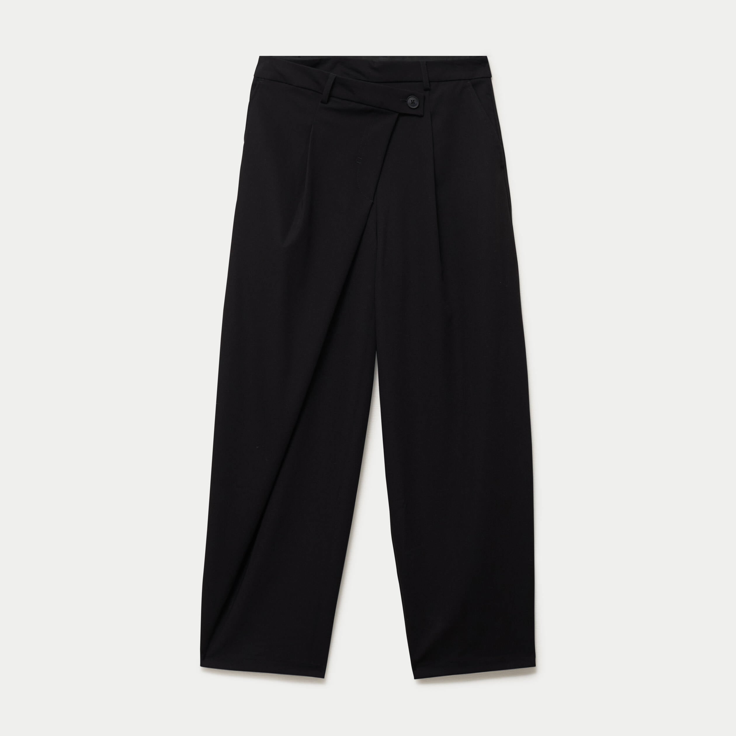 Pantalon bootcut taille basse noir femme