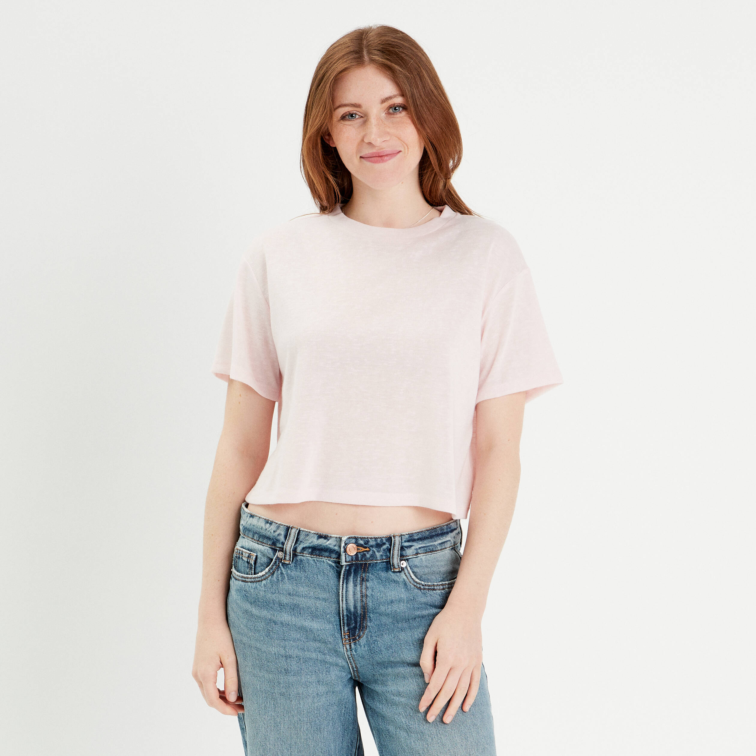t shirt manches courtes rose femme T-shirt manches courtes rose femme