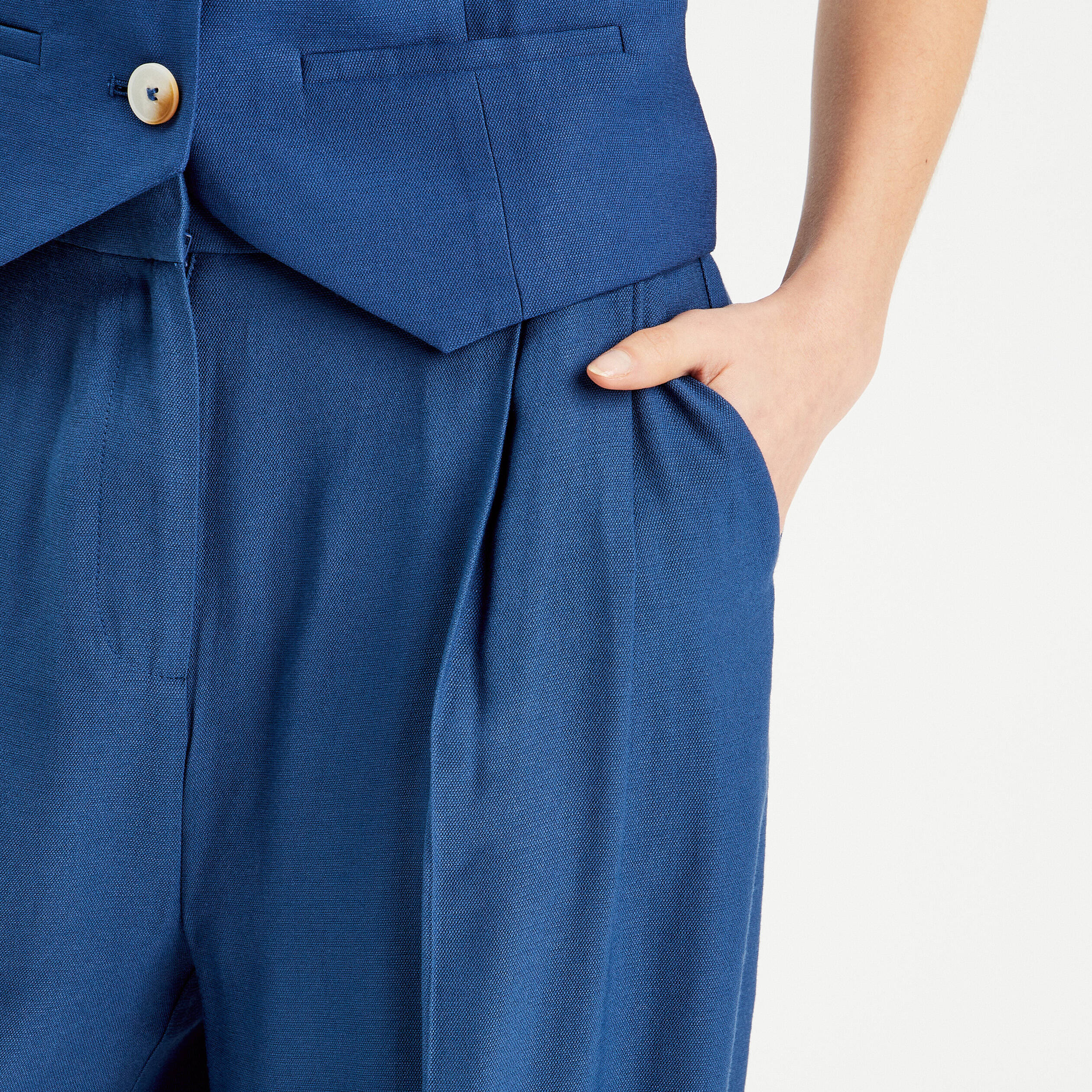 Cache Cache Pantalon Bleu Marine Femme Cache Cache Pantalon Fluide