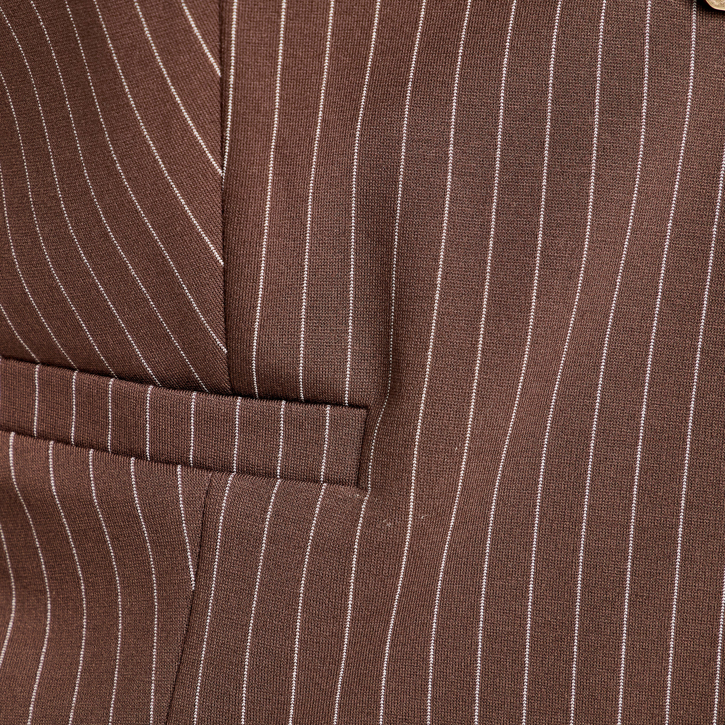 Veston sans manches marron chocolat femme