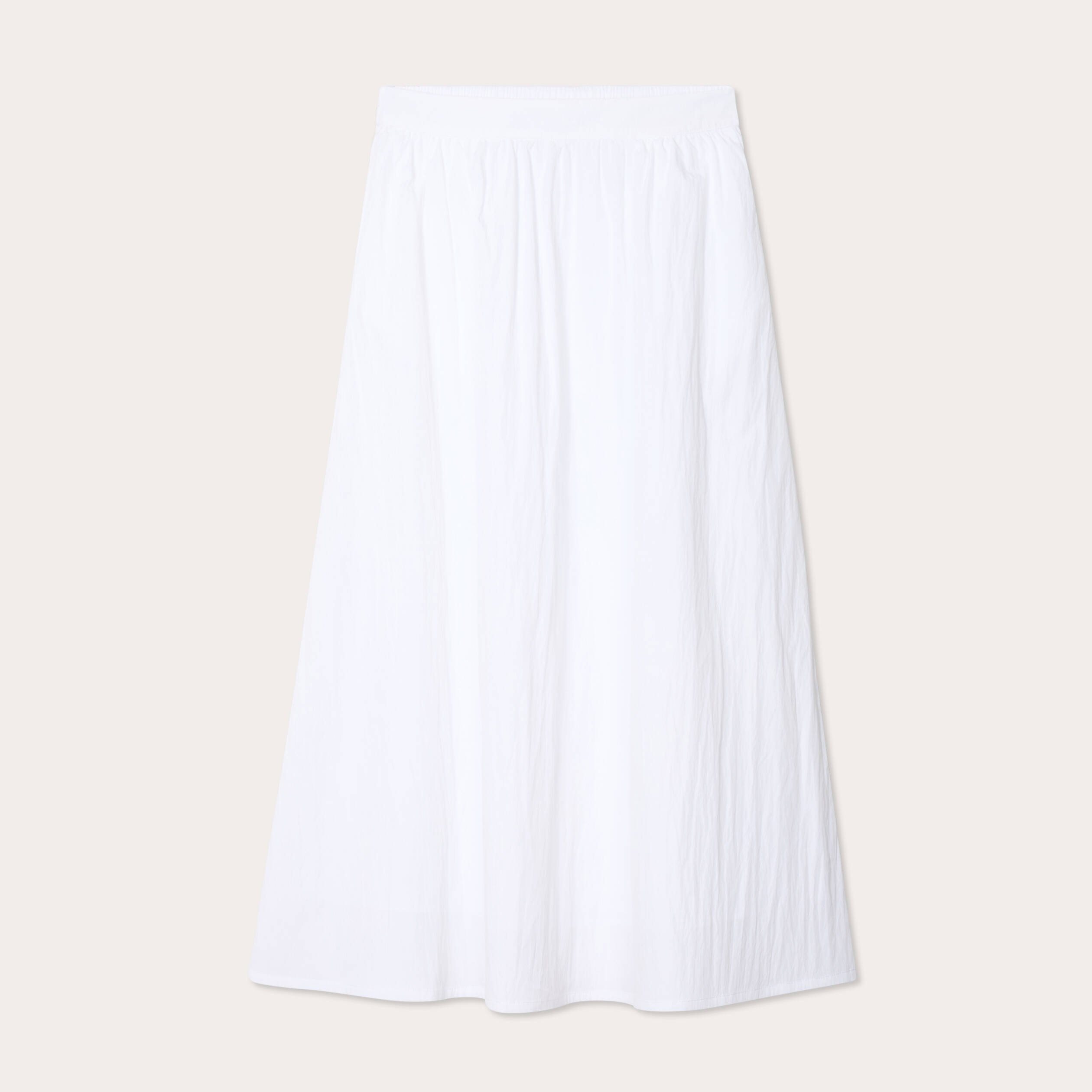 Jupe longue évasée blanc femme