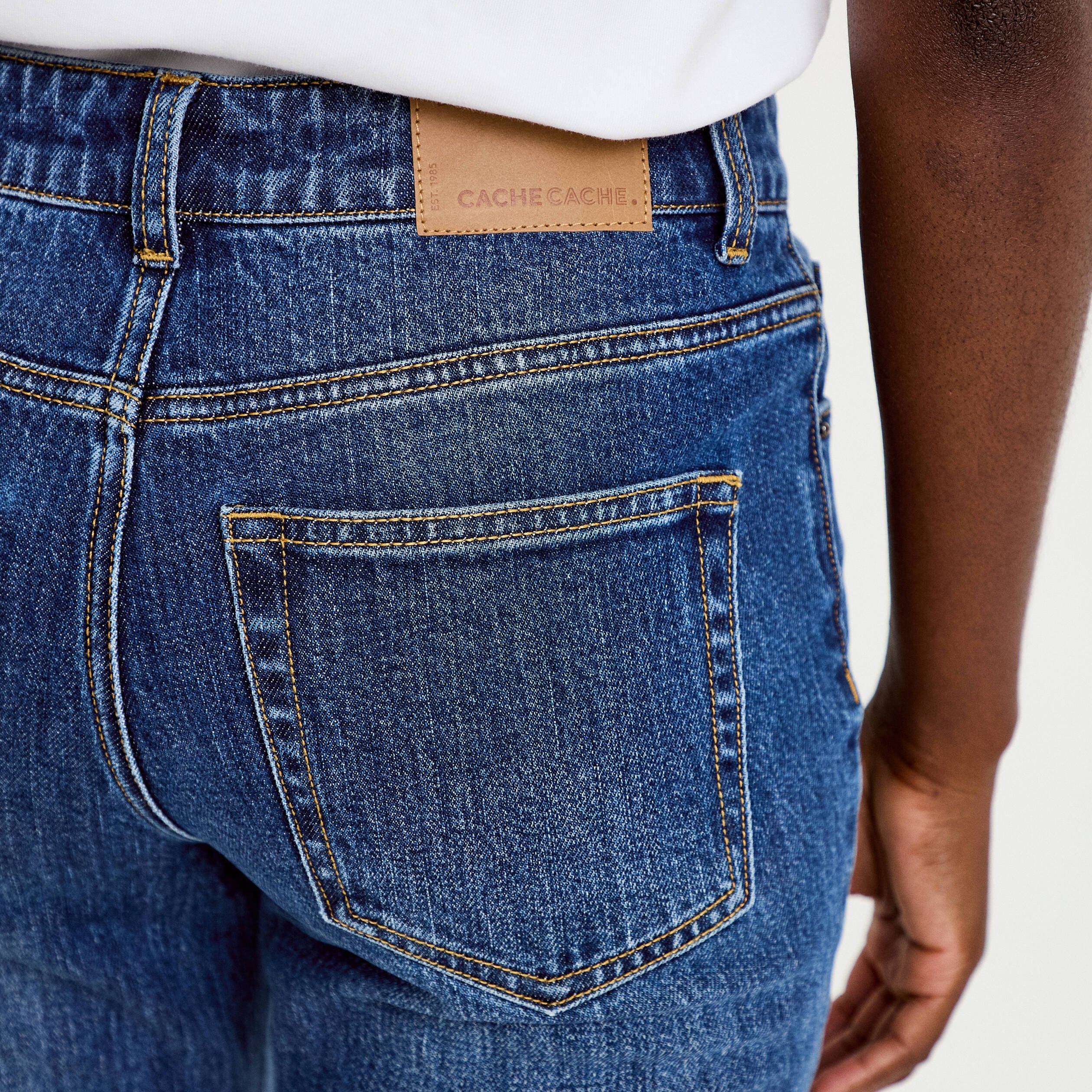 Jean taille standard denim stone femme
