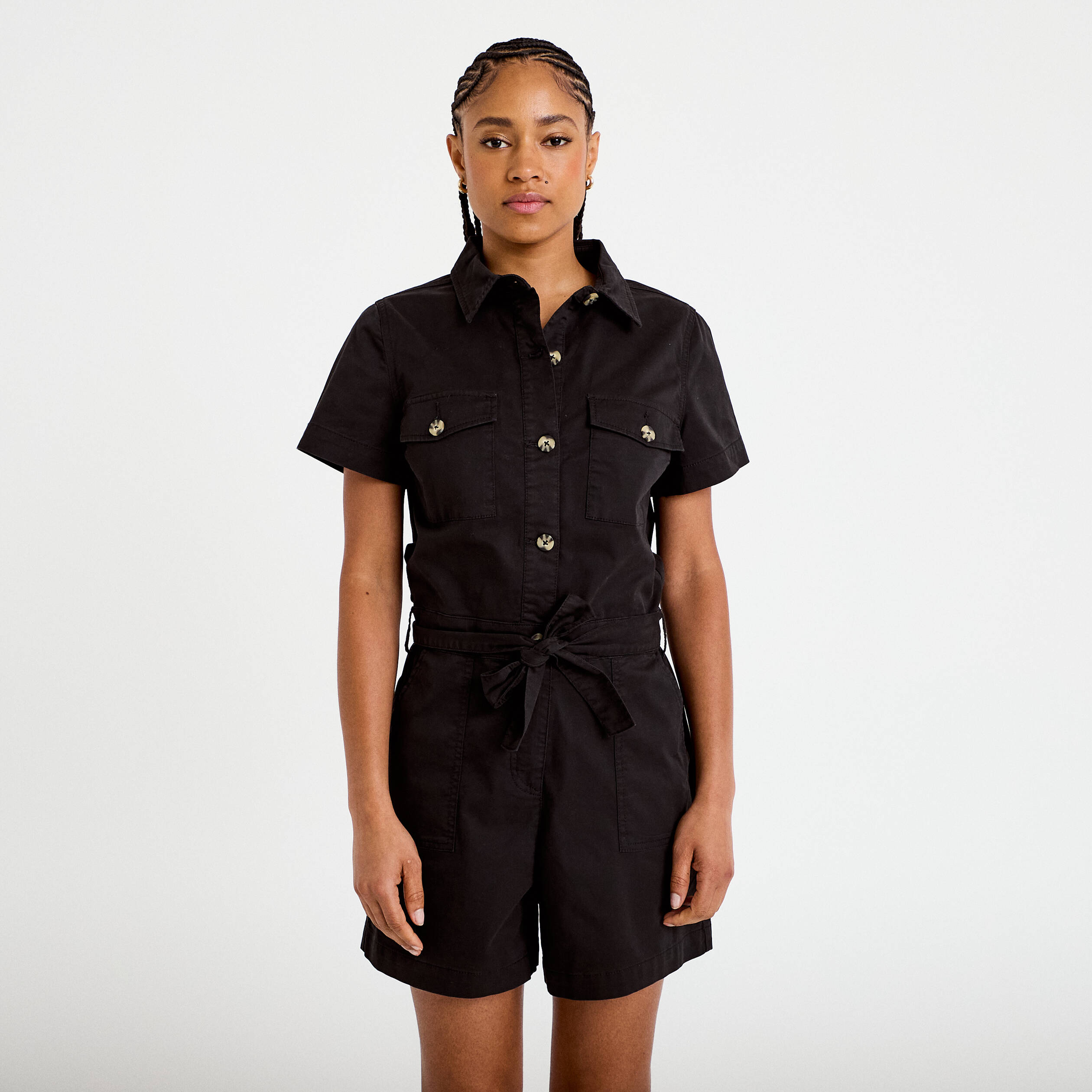 Combishort noir femme