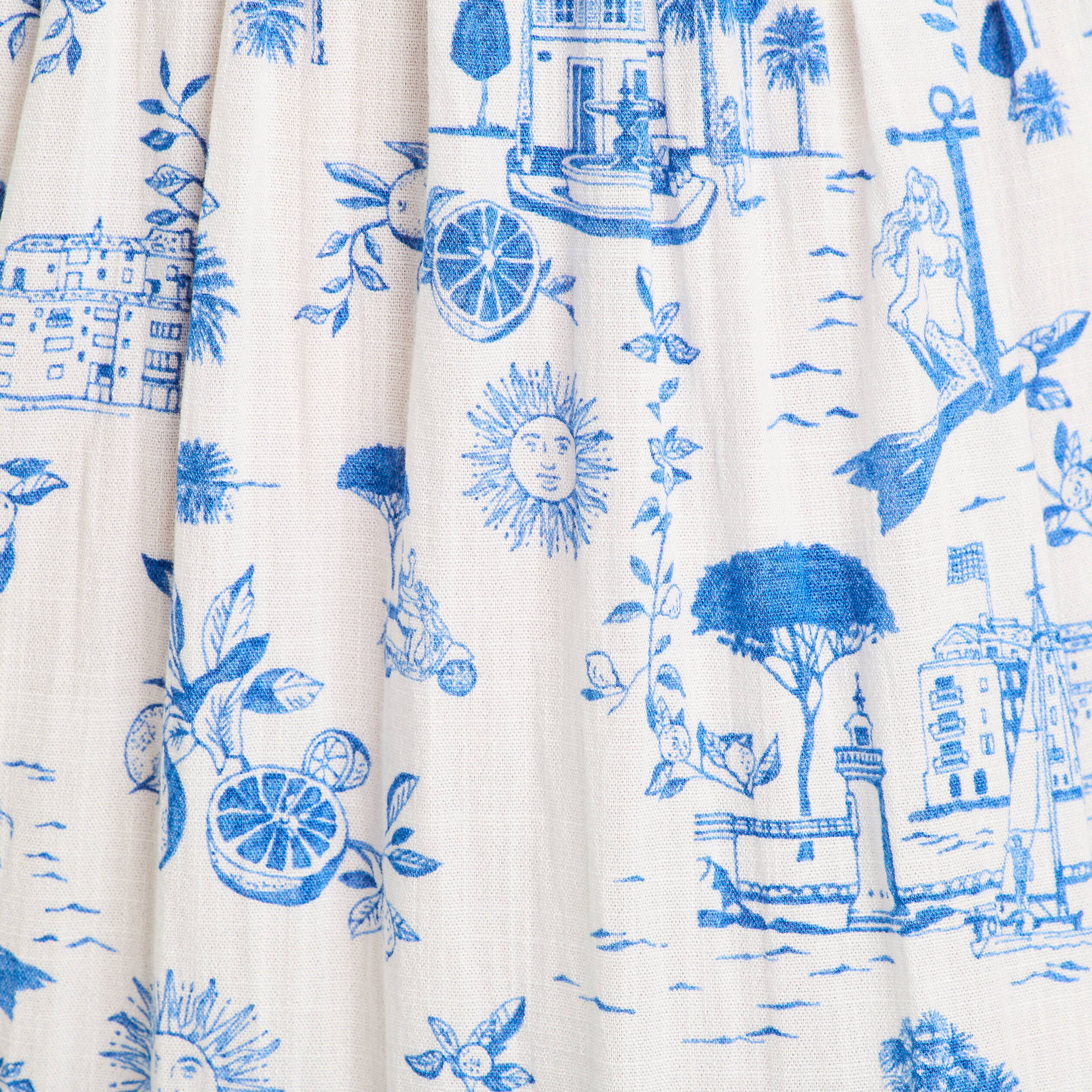 Robe longue évasée bleu roi femme