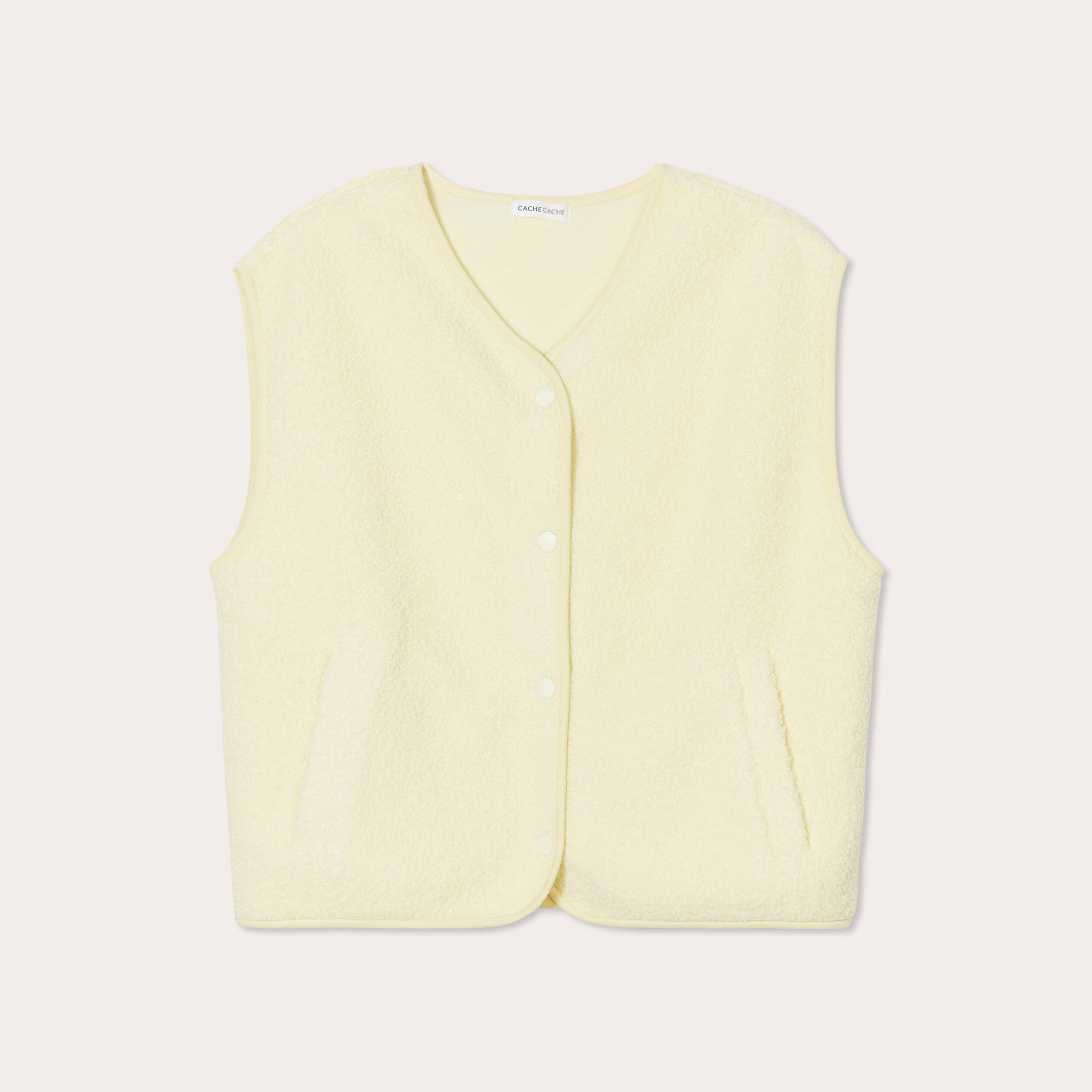 gilet polaire sans manches jaune clair femme Gilet polaire sans manches jaune clair femme