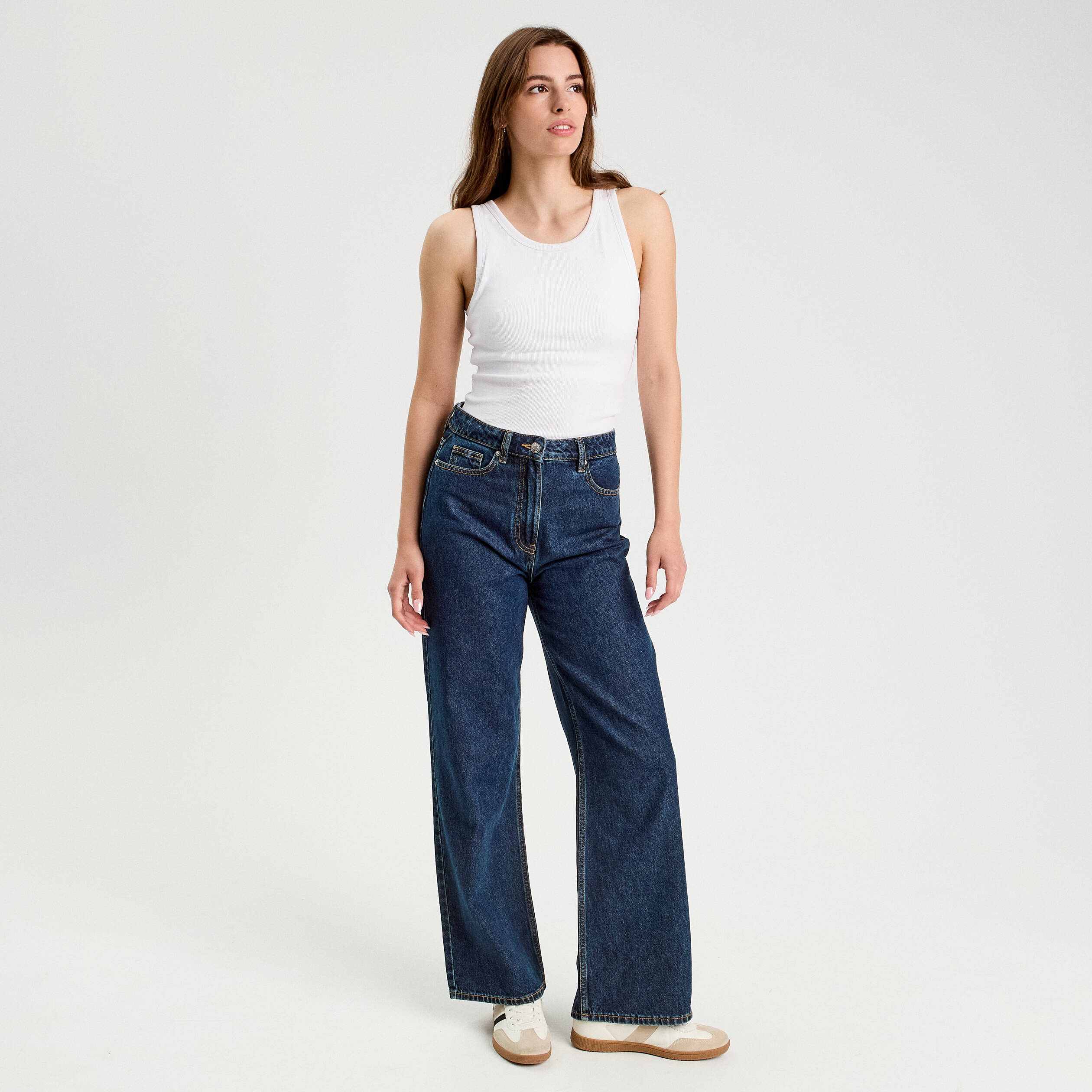 debardeur cotele blanc femme Débardeur côtelé blanc femme