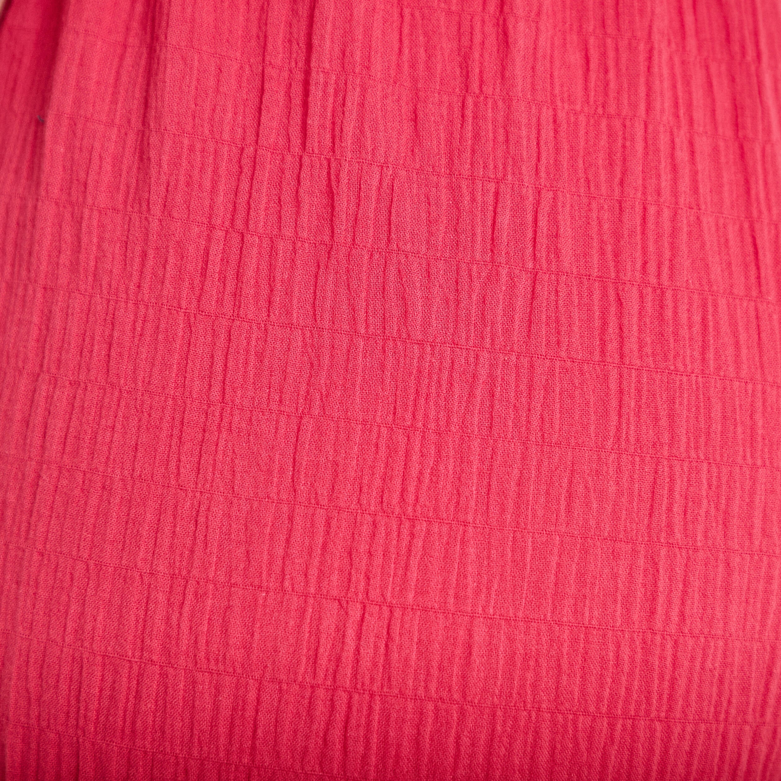 Pantalon large taille haute pliss&eacute; rose framboise femme