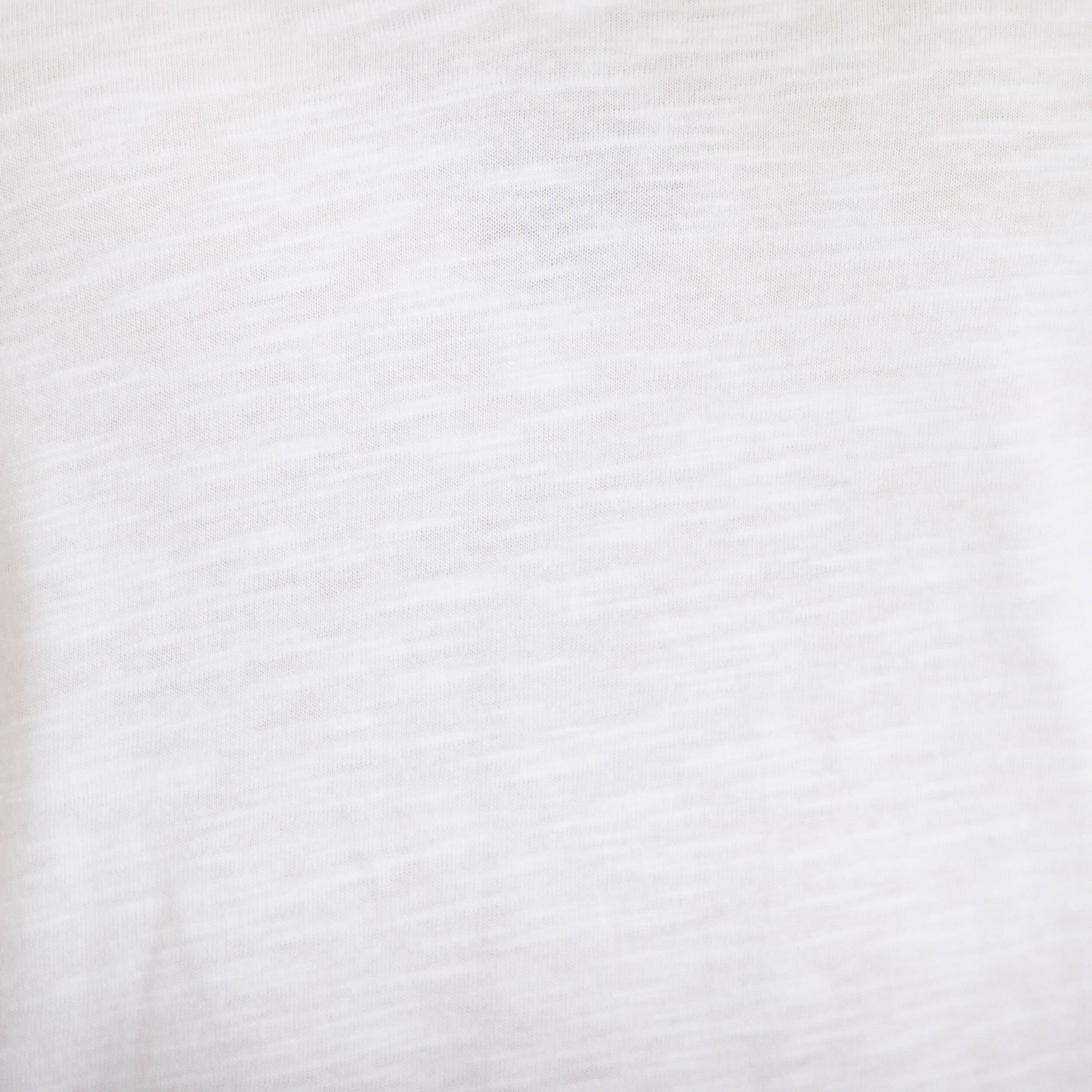 T-shirt col v manches courtes blanc femme