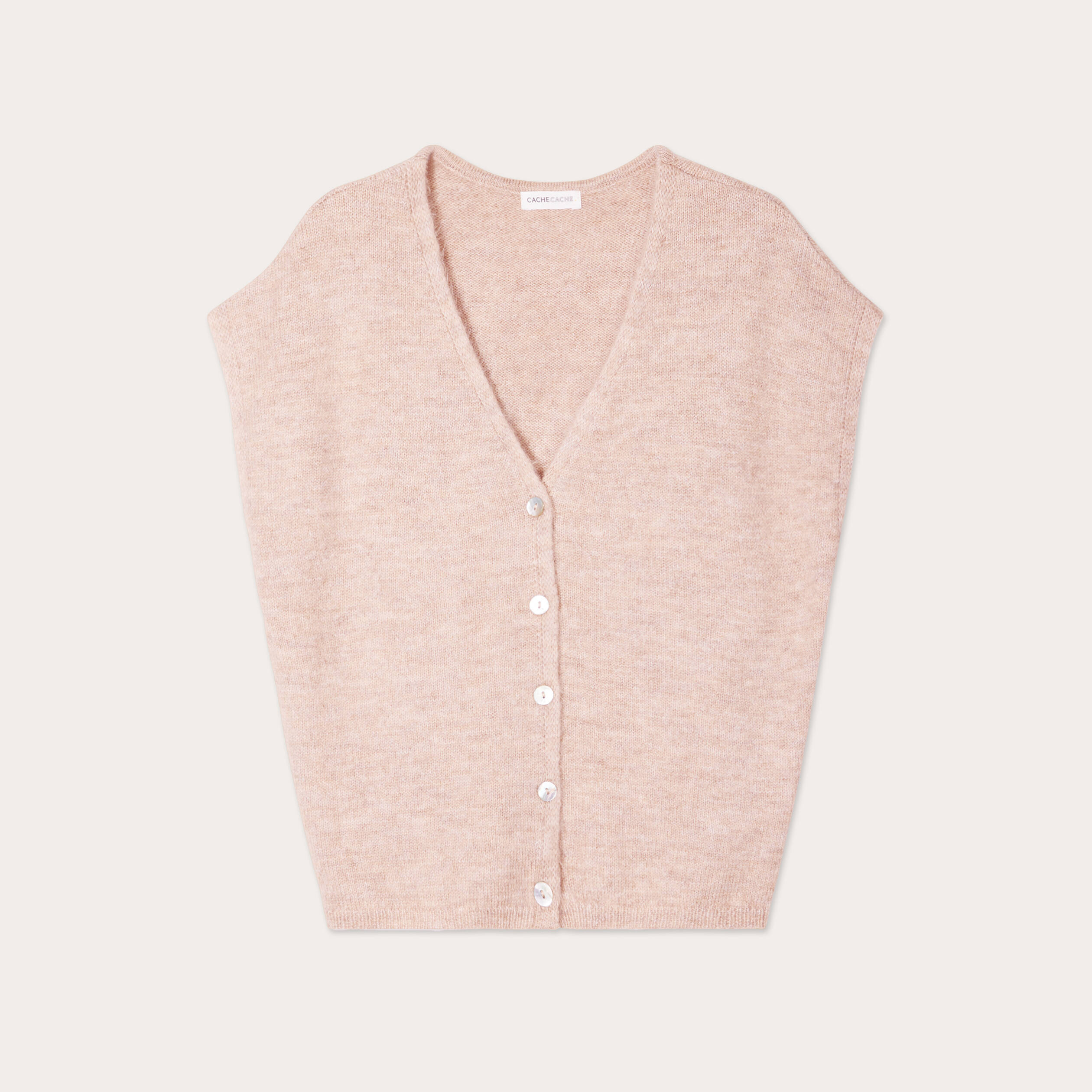 Gilet sans manches sable femme