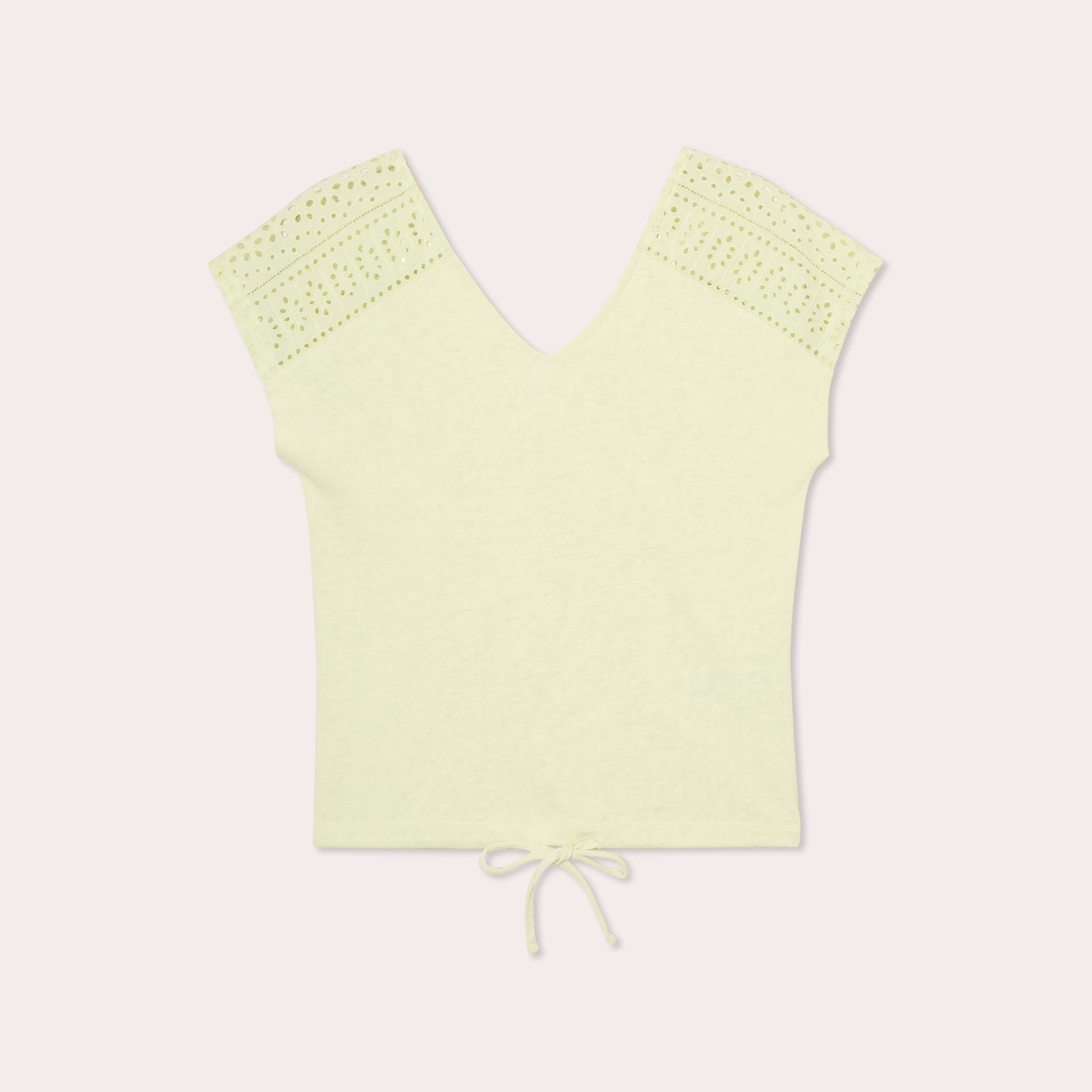 T-shirt manches courtes vert clair femme