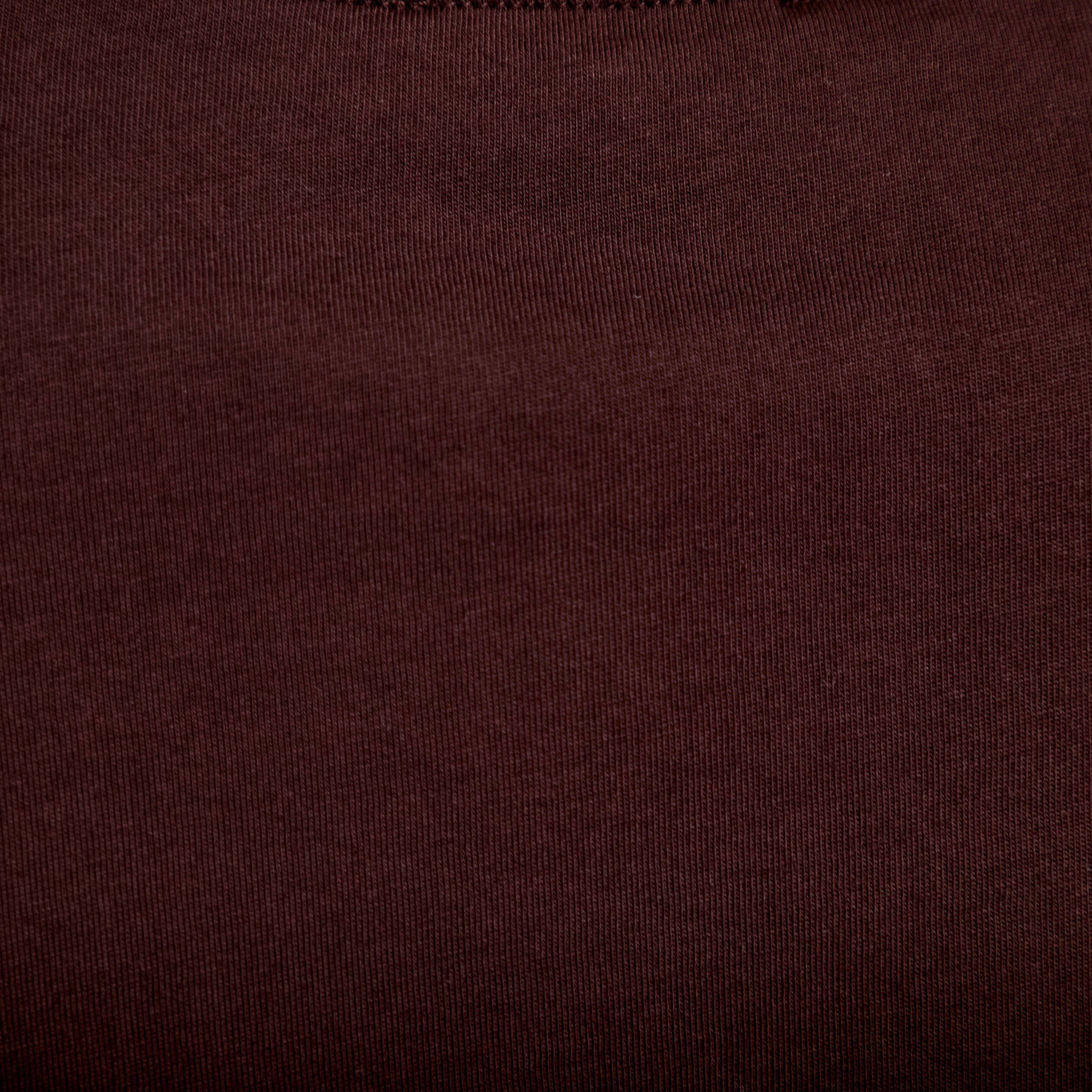 T-shirt col rond manches courtes marron femme