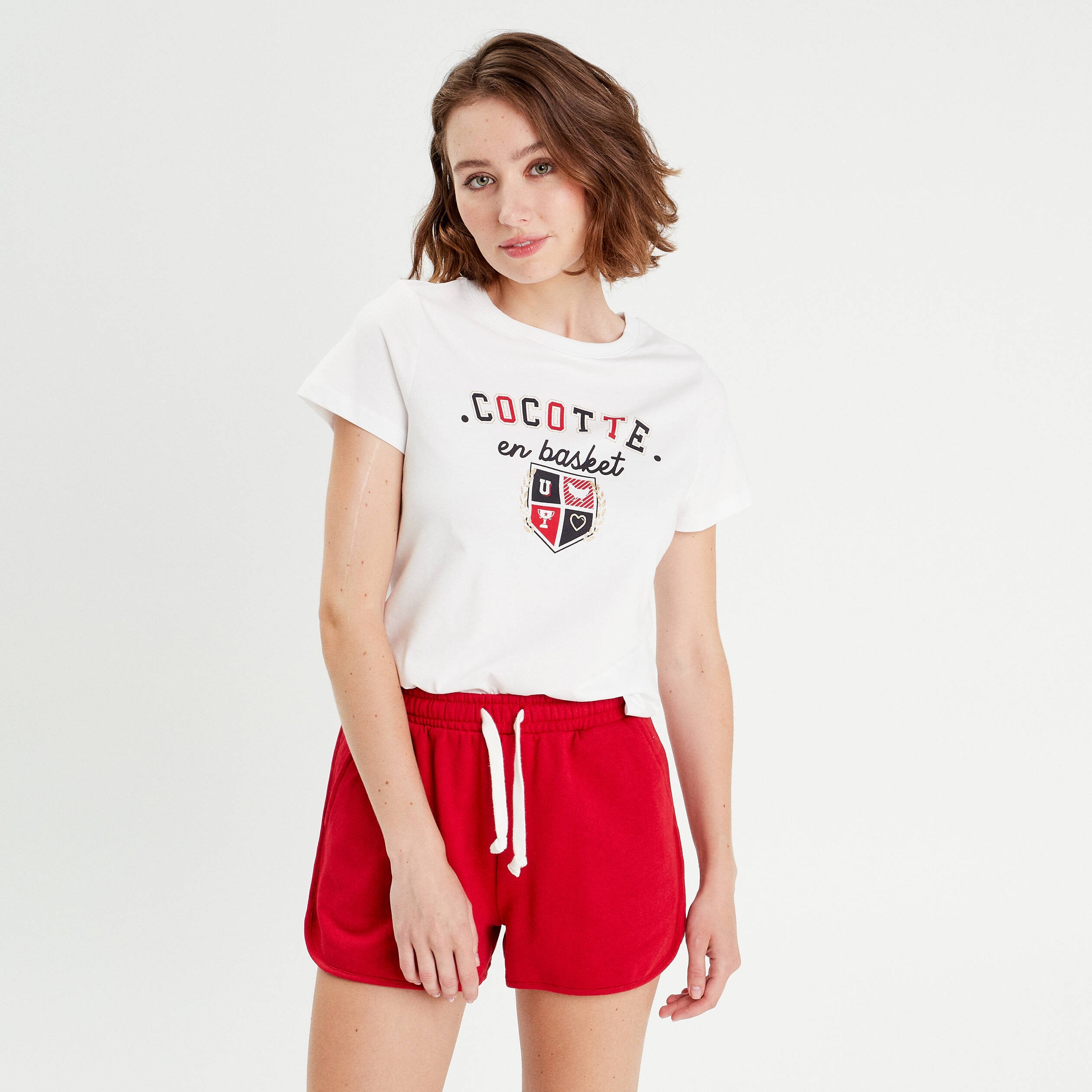 t shirt manches courtes blanc femme T-shirt manches courtes blanc femme