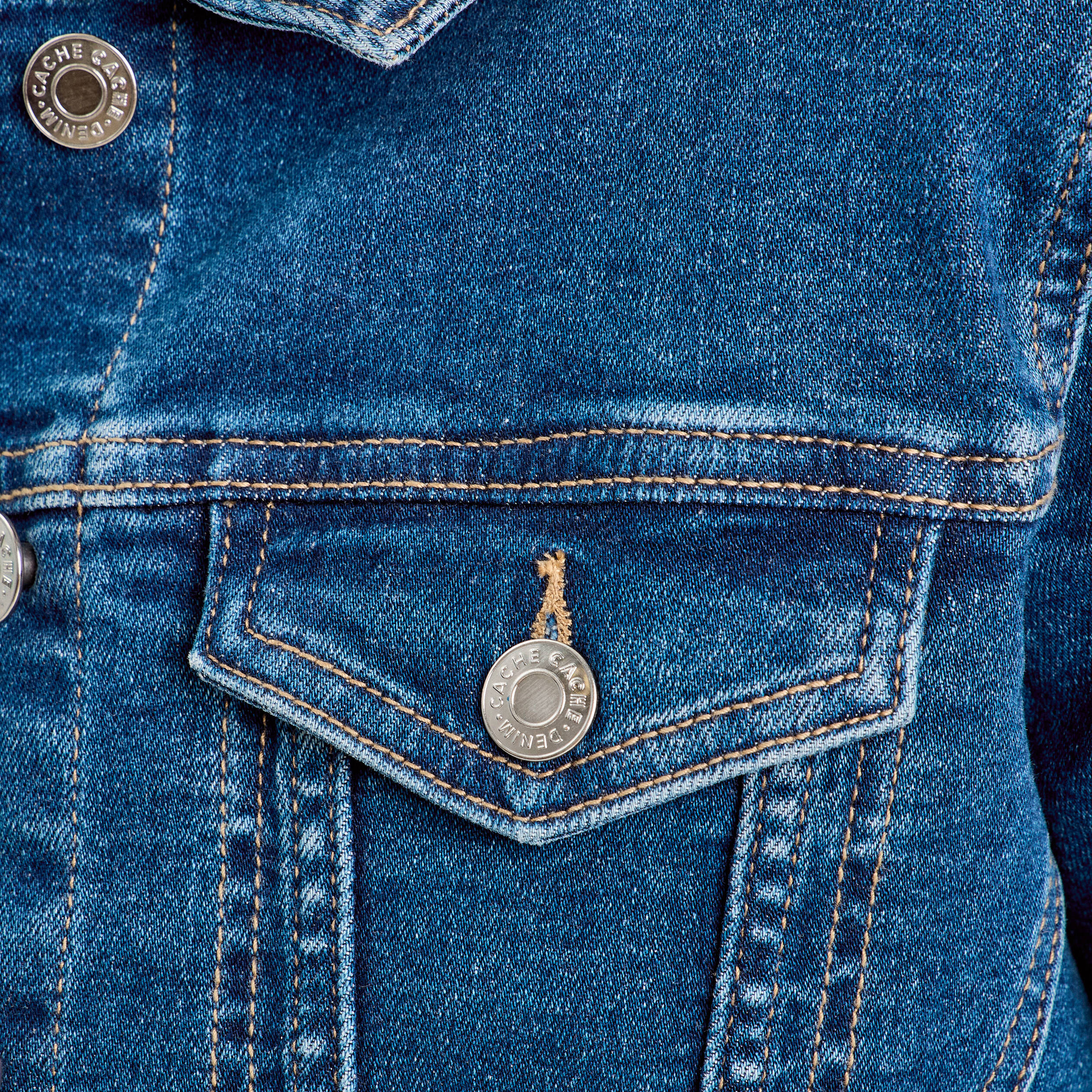 Veste en jean denim stone femme
