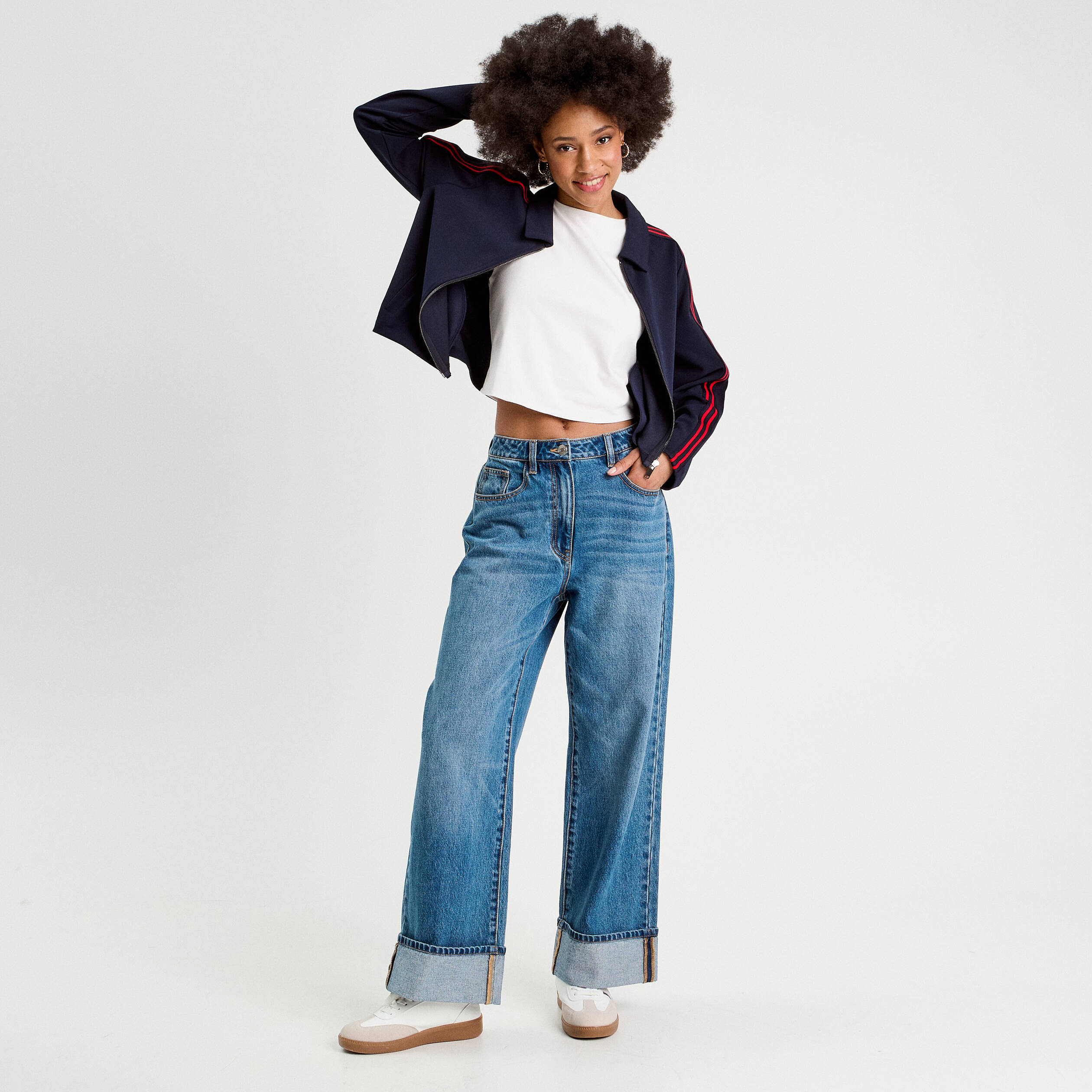 Débardeur cropped blanc femme