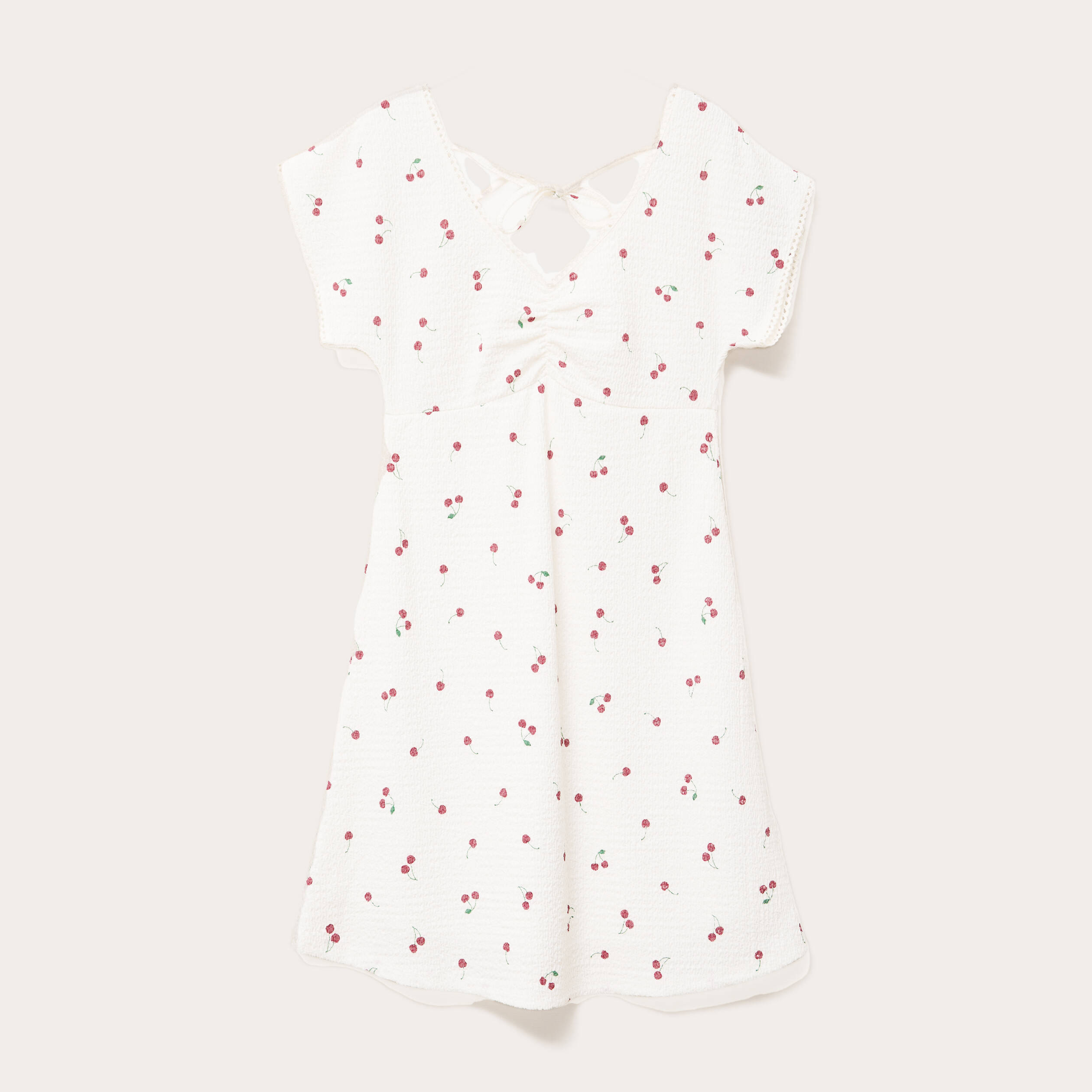 robe courte evasee col v manches courtes blanc femme Robe courte évasée col v manches courtes blanc femme