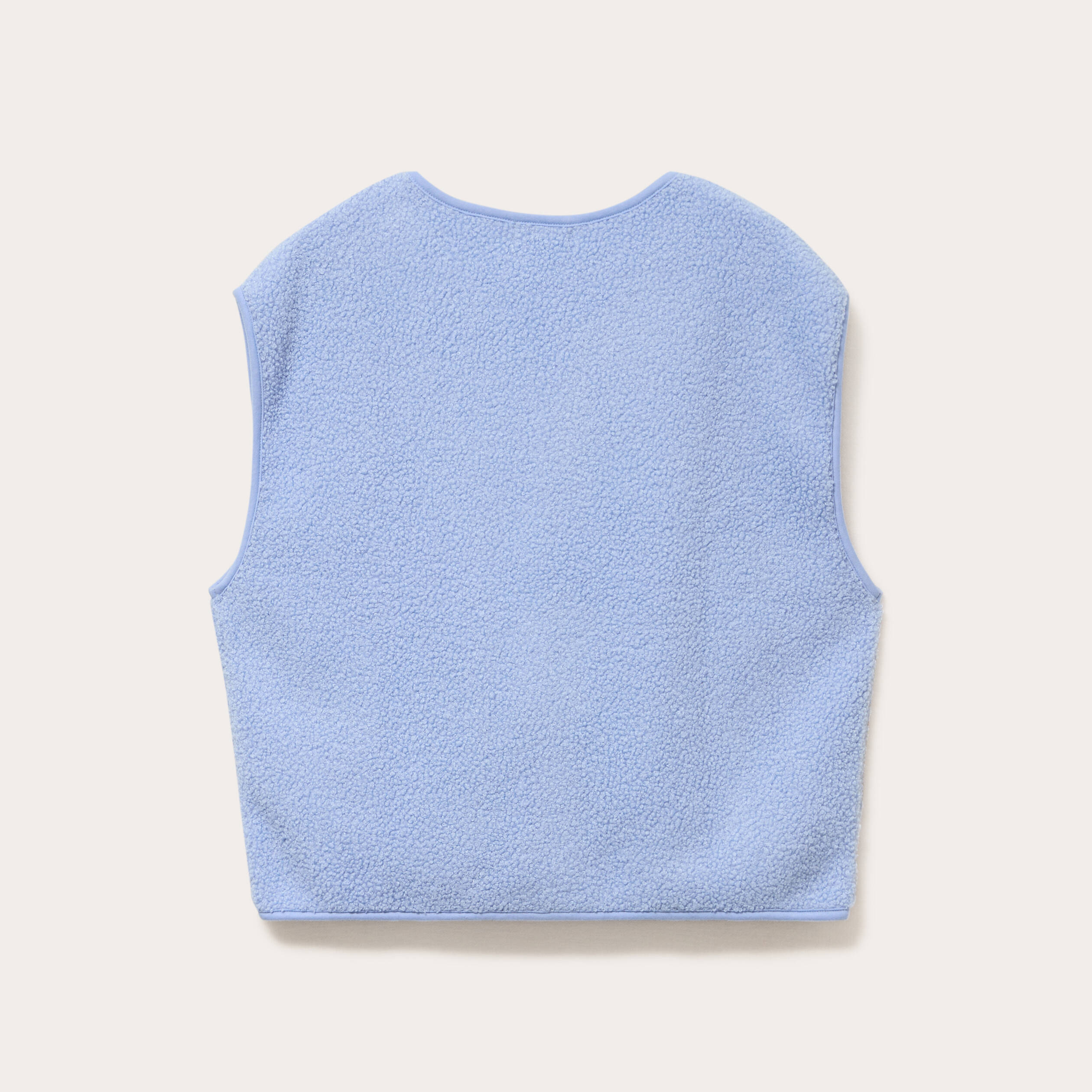 Gilet sans manches effet polaire bleu clair femme