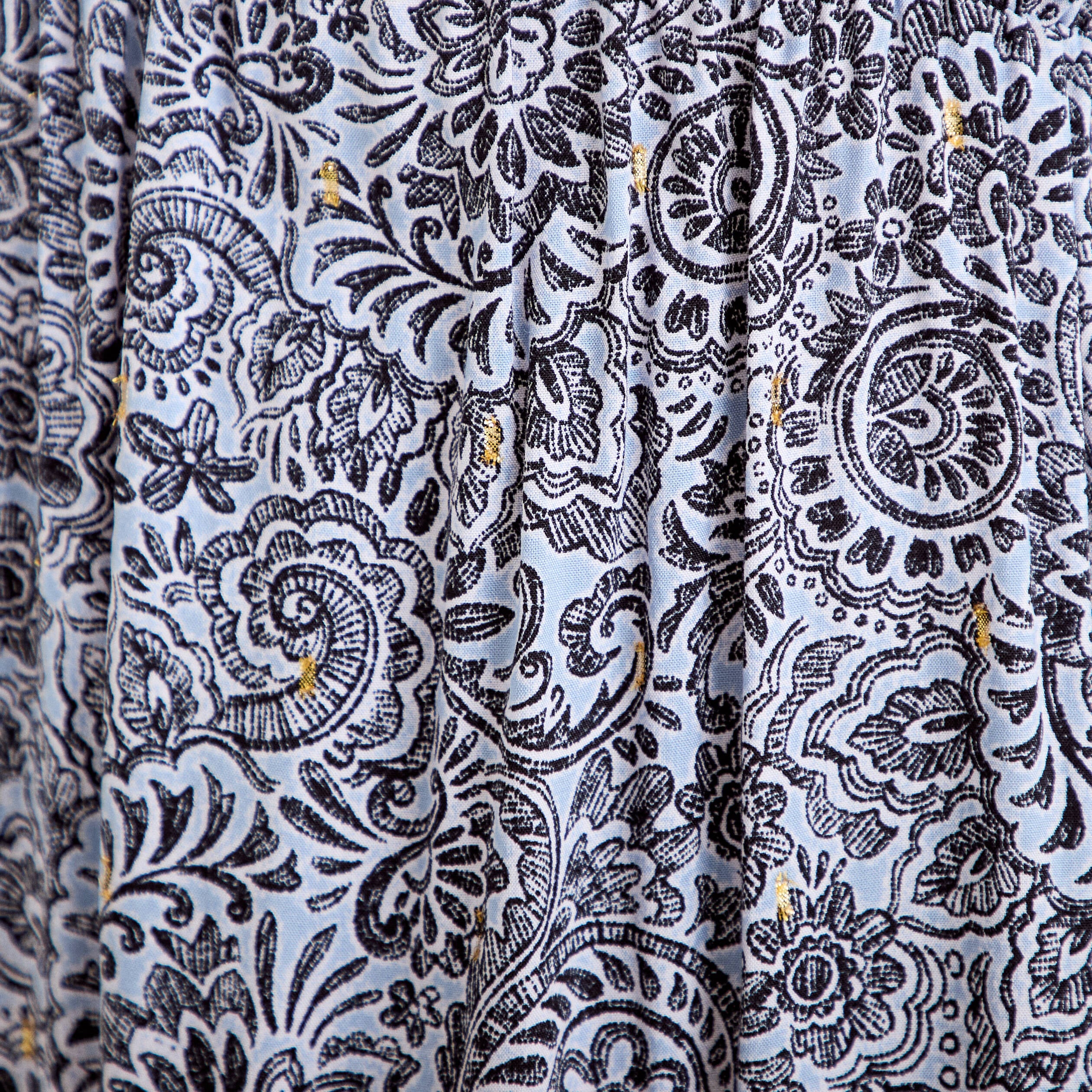 Robe longue &eacute;vas&eacute;e col v manches courtes bleu femme