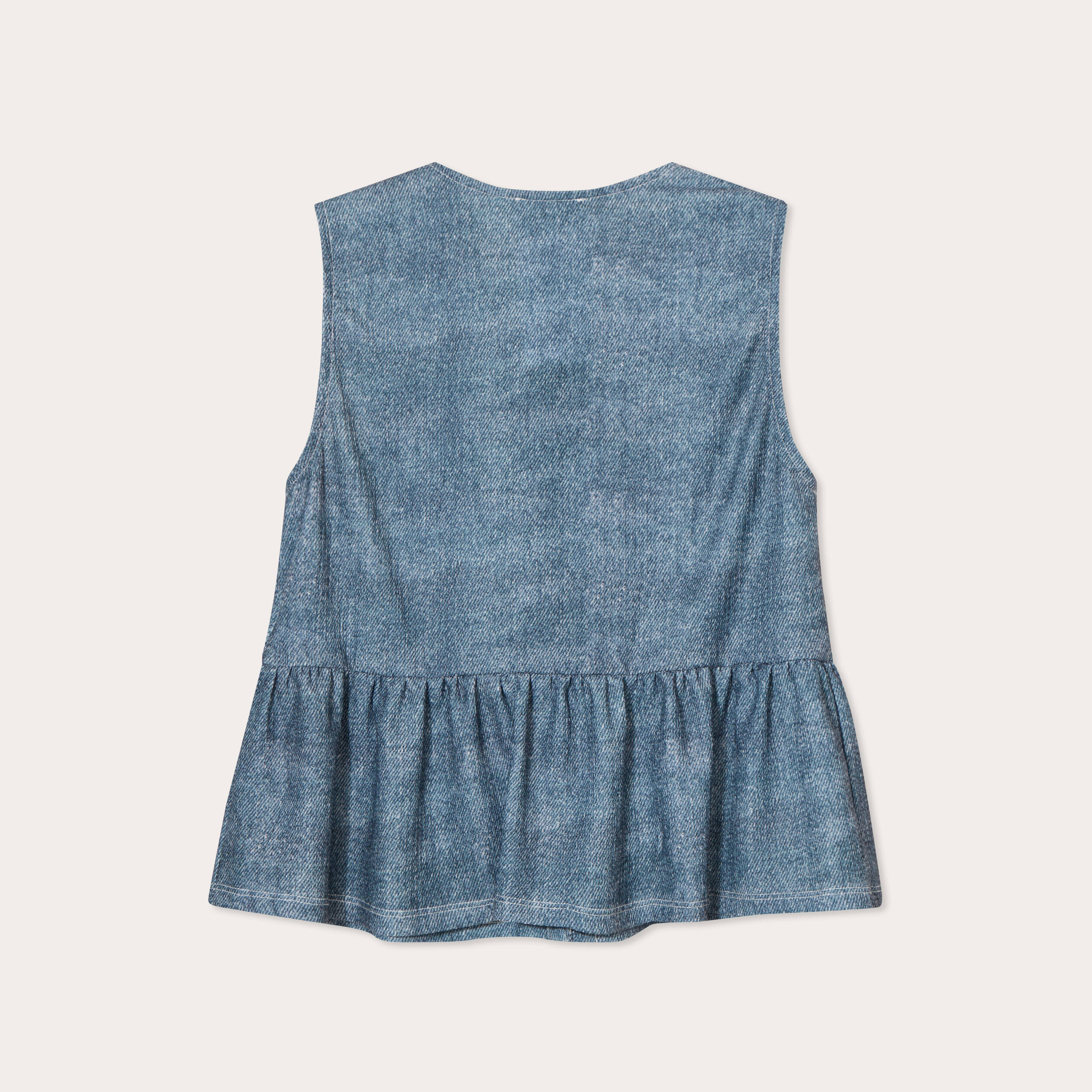 Blouse avec noeuds bleu femme