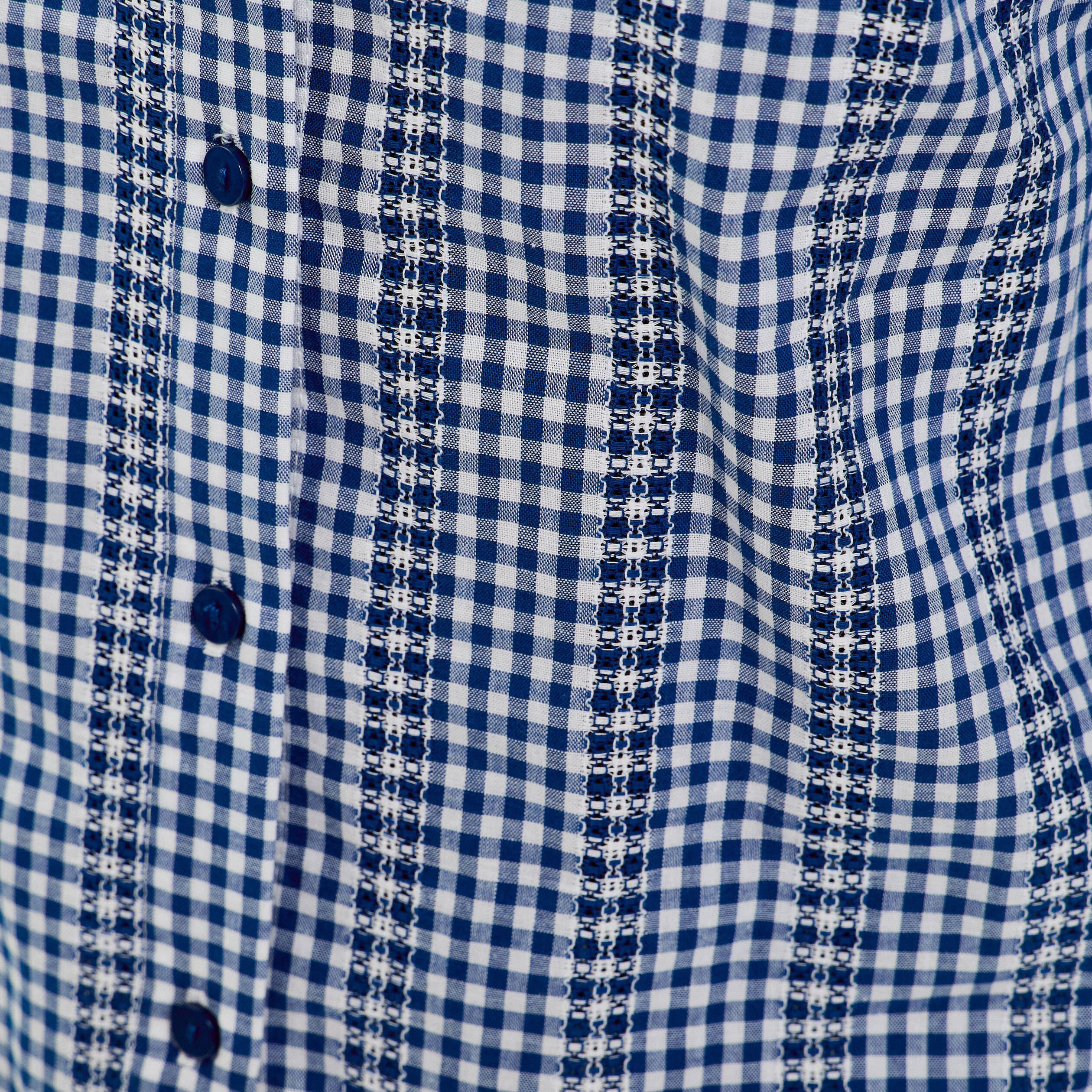 Blouse col claudine bleu roi femme