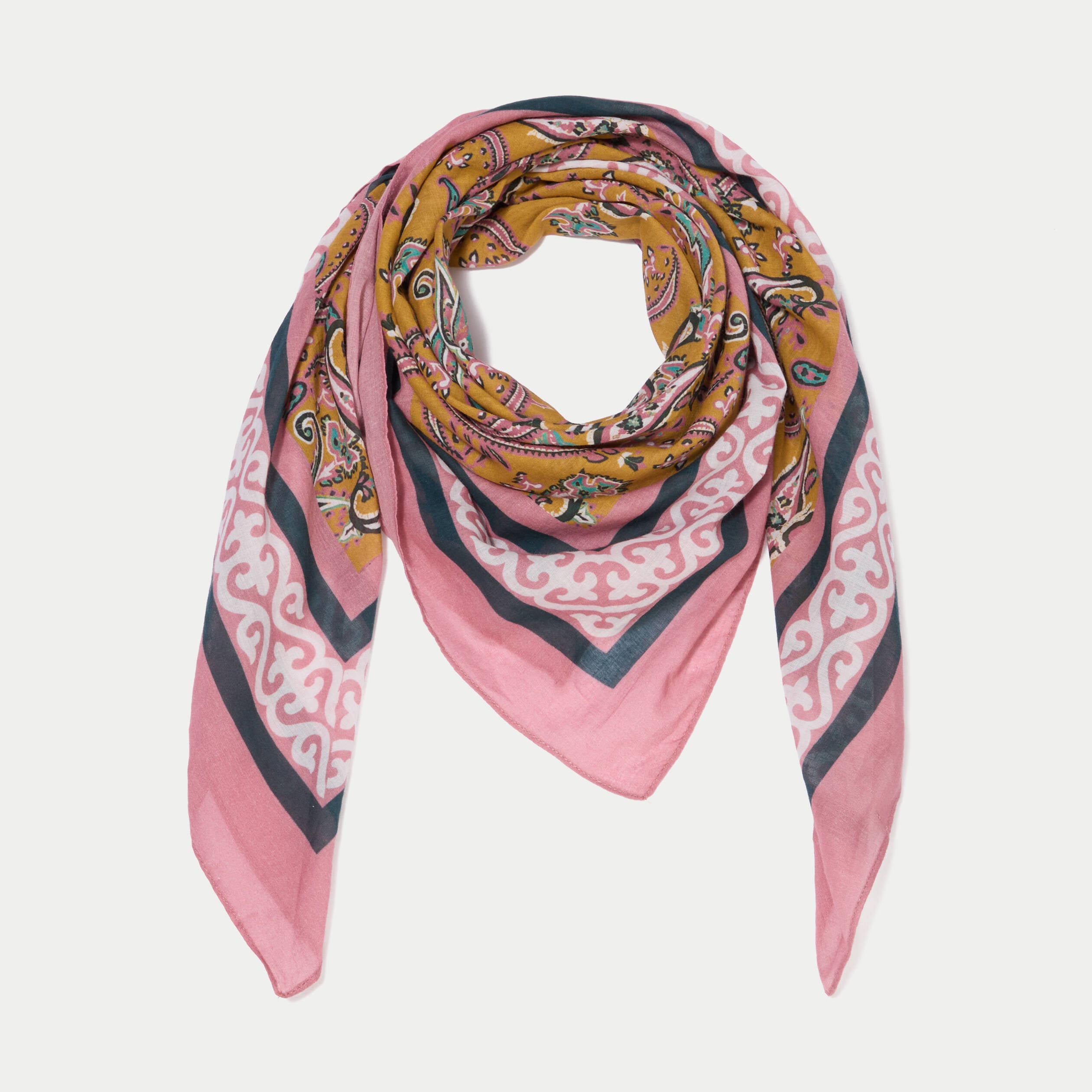 Foulard jaune or femme