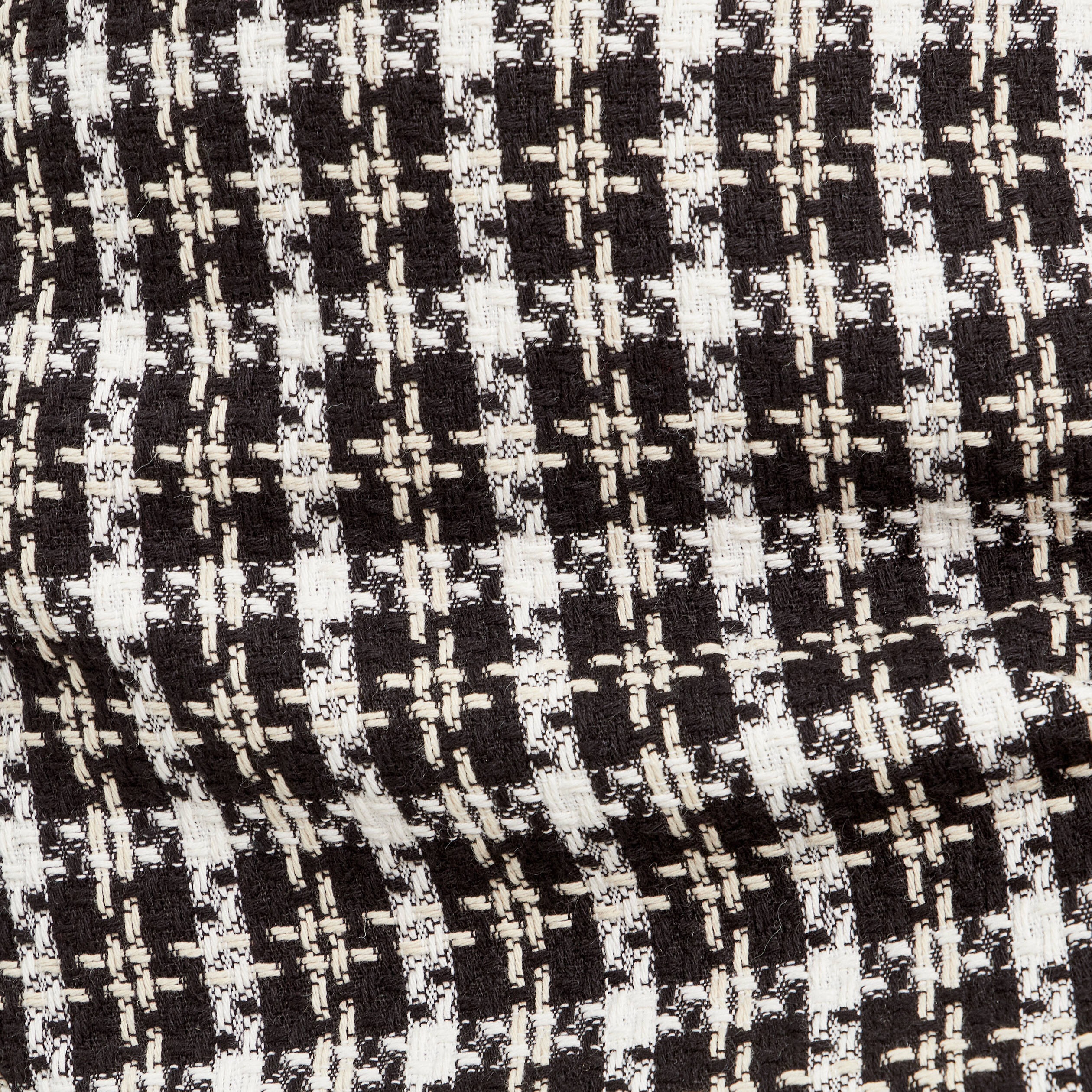 Jupe-short trap&egrave;ze tweed noir femme