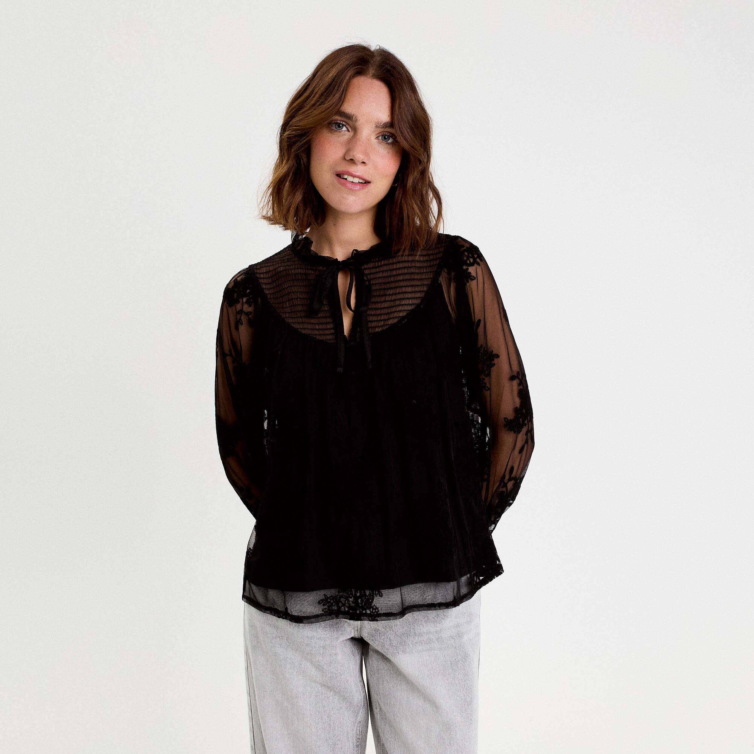 Blouse élégante Copenhagen Luxe Manches Longues Taille 36 Noir - Occasion TB