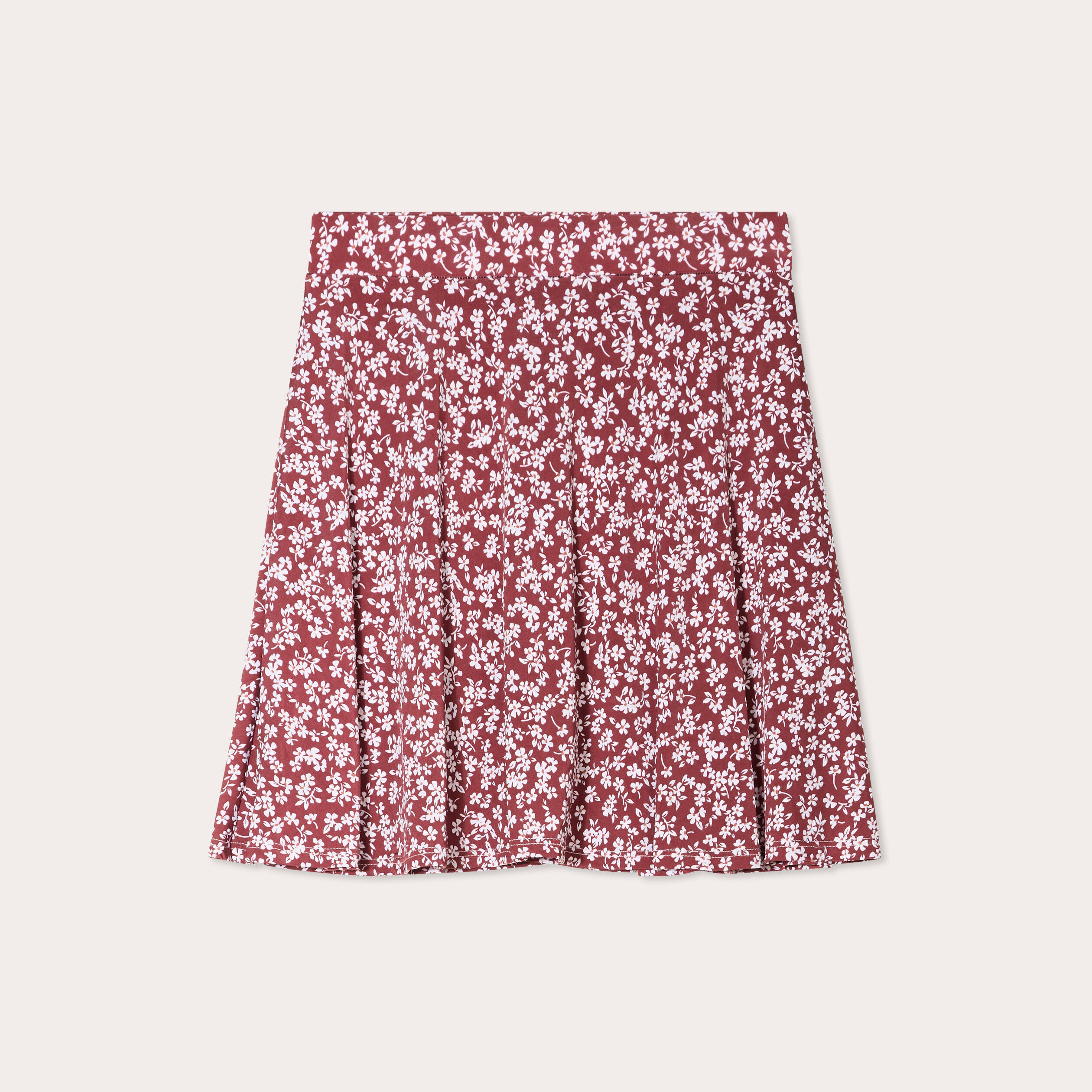 jupe short patineuse marron cognac femme Jupe-short patineuse marron cognac femme