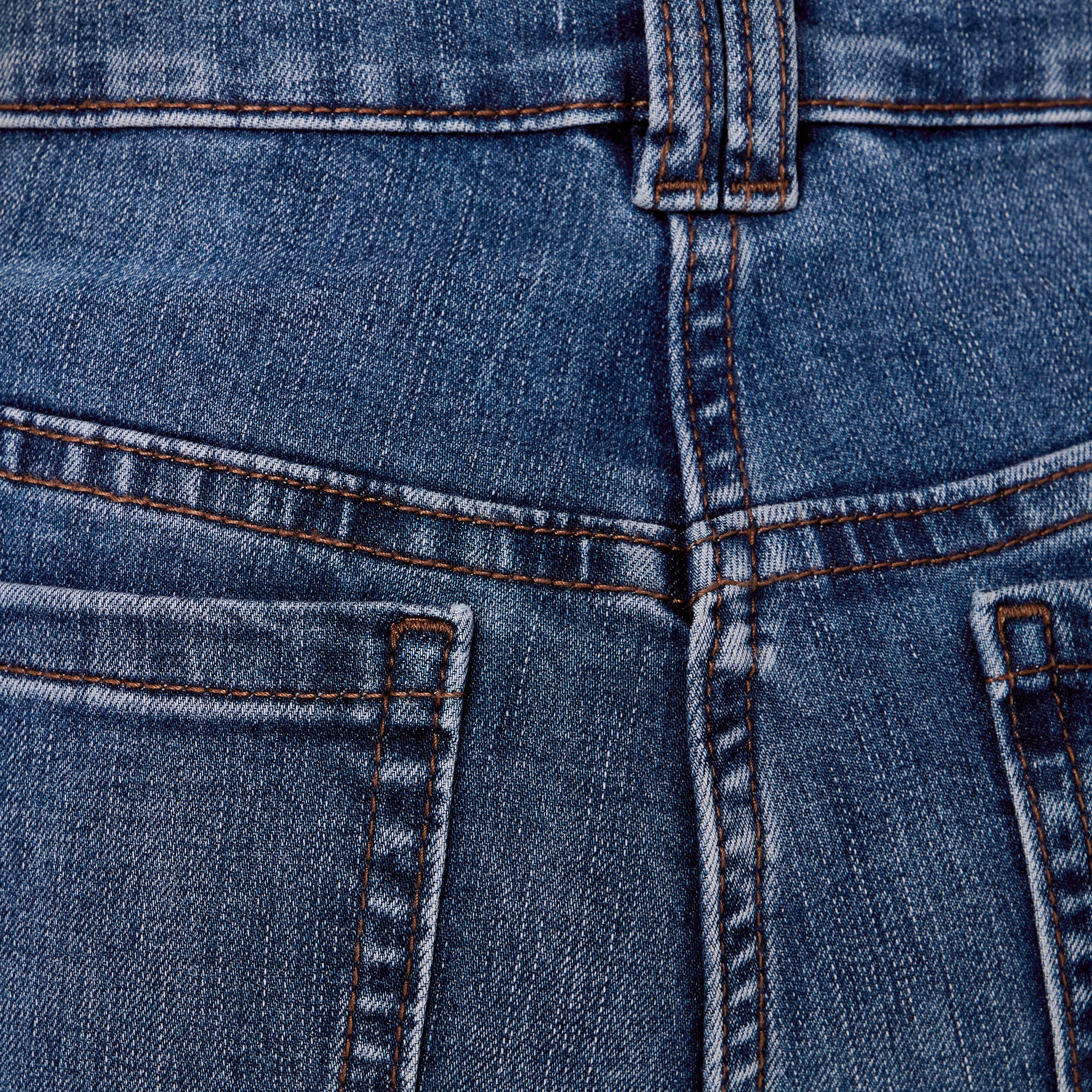 Jean droit regular taille standard denim stone femme