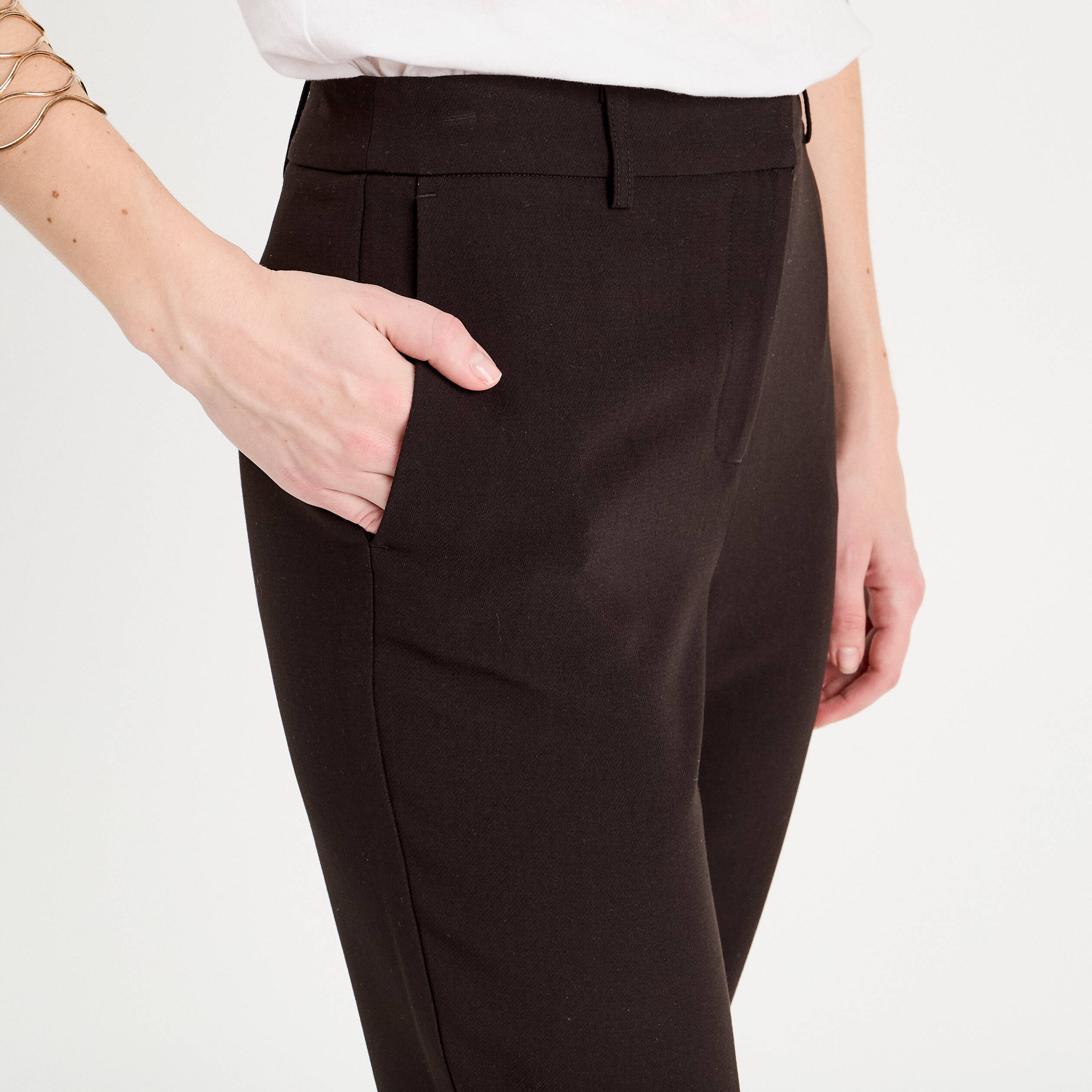 pantalon slim noir femme Pantalon slim noir femme