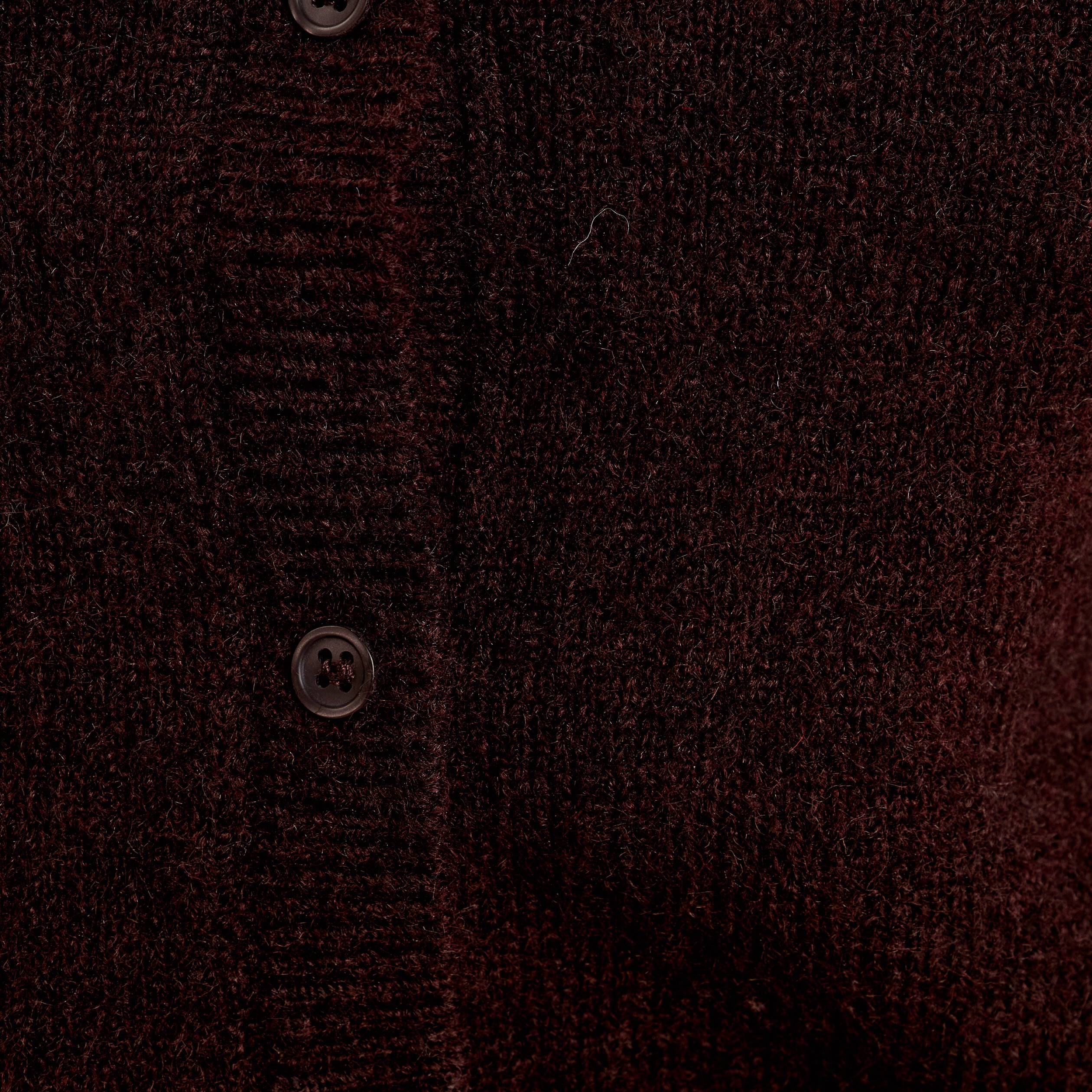 Gilet boutonn&eacute; manches longues marron fonc&eacute; femme