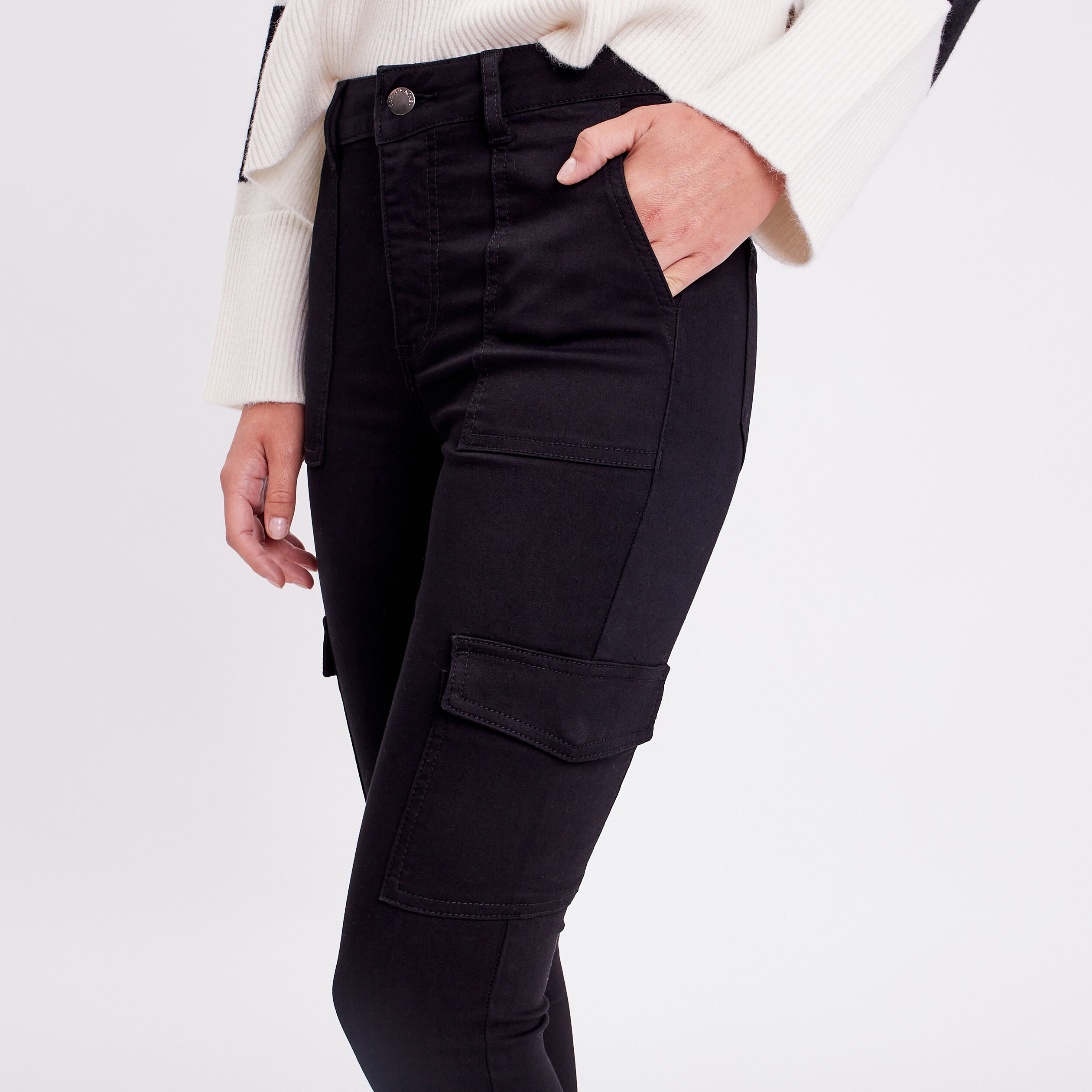 Pantalon skinny online noir femme